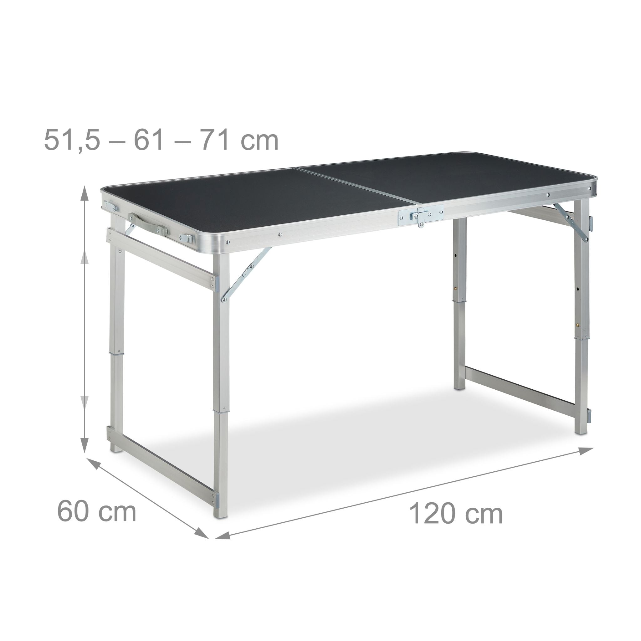 Campingtisch Set Silber-Grau von Relaxdays