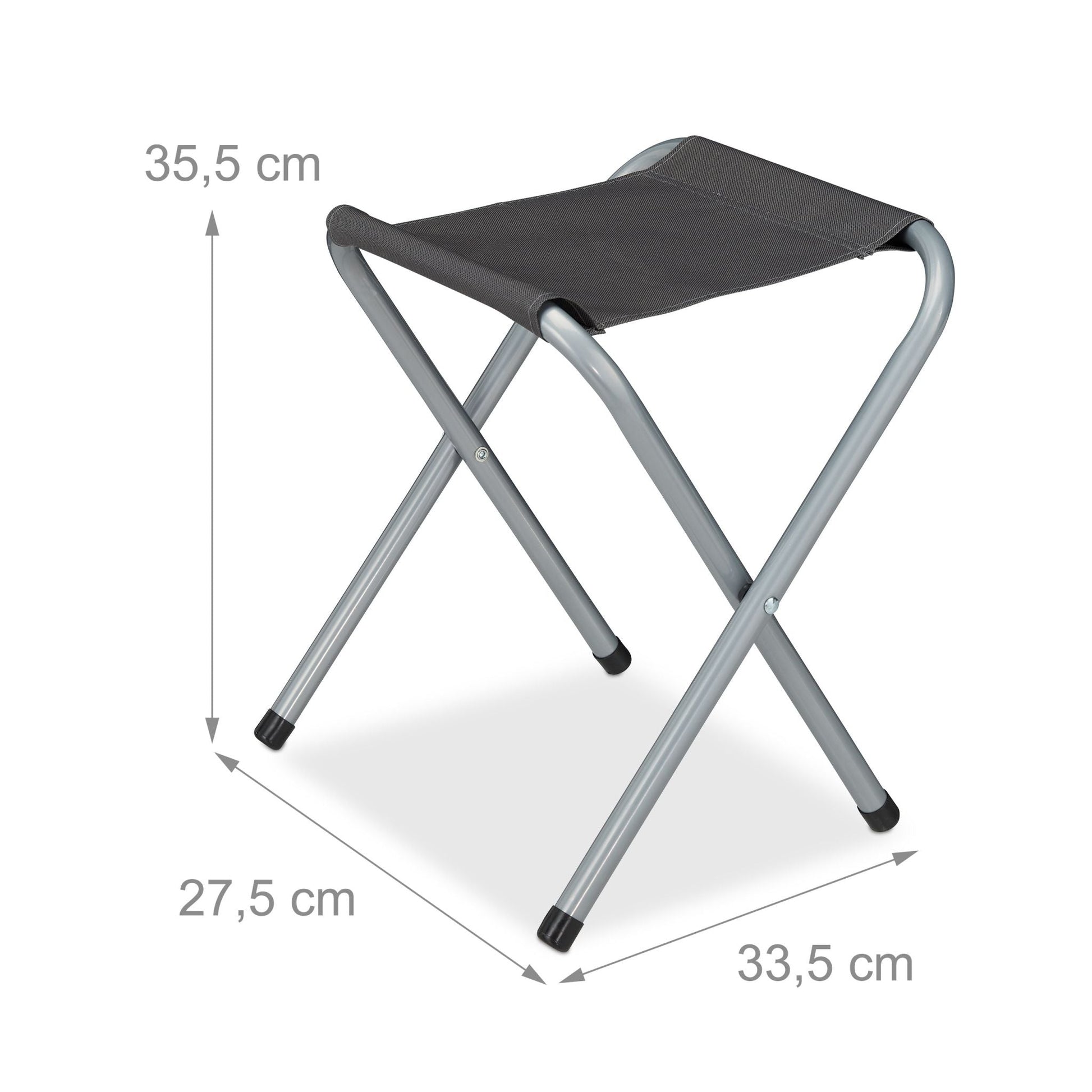 Campingtisch Set Silber-Grau von Relaxdays