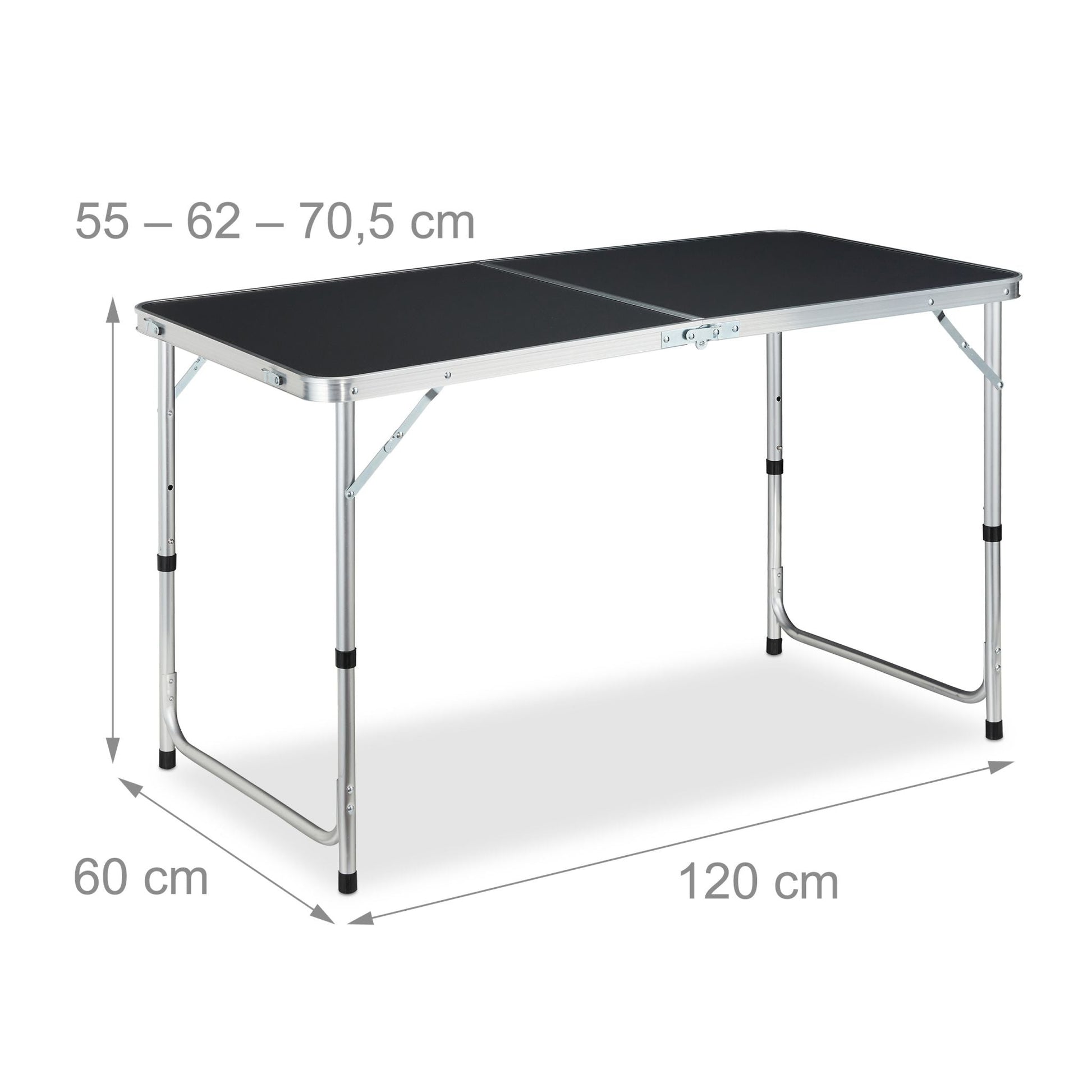 Campingtisch klappbar Silber-Grau von Relaxdays