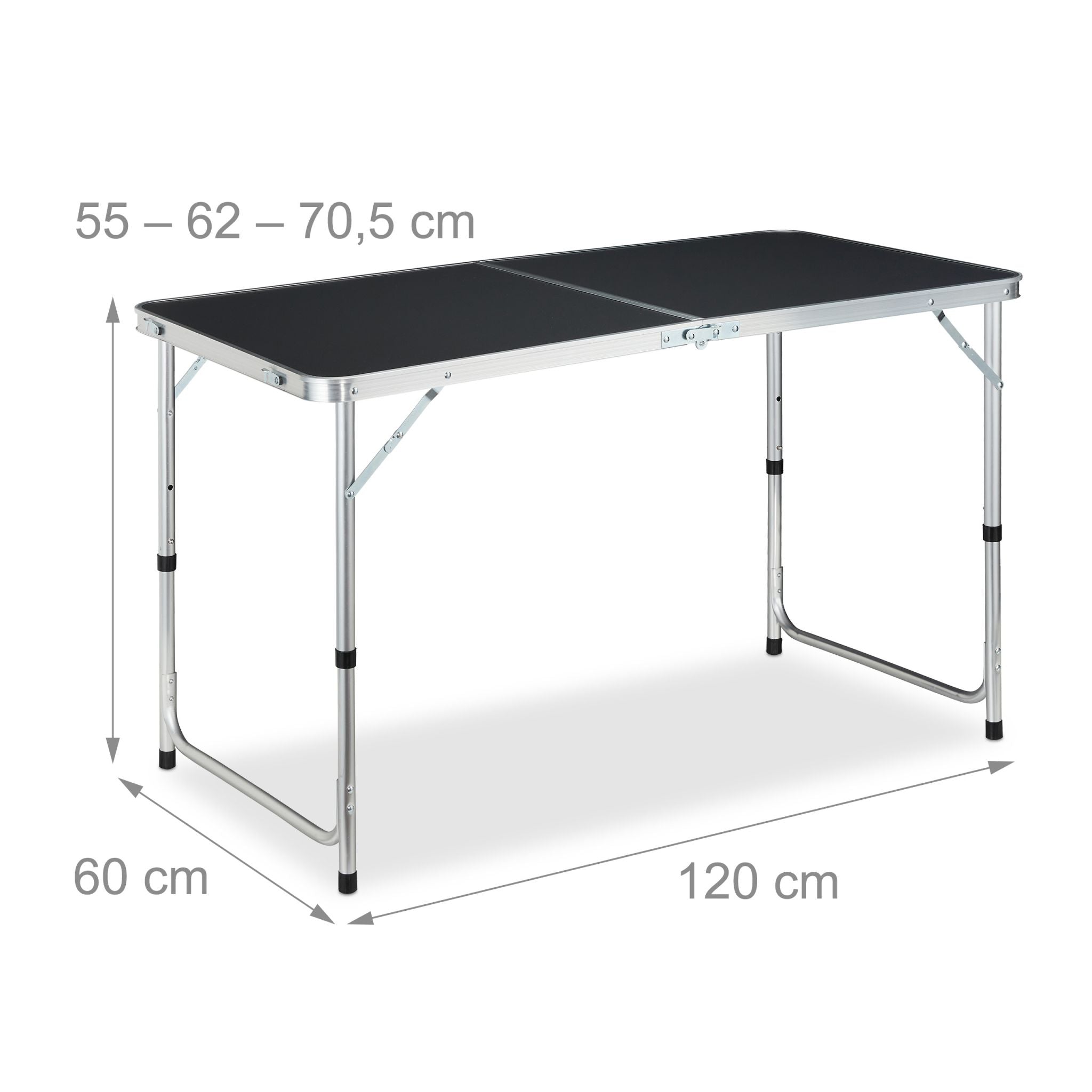 Campingtisch klappbar Silber-Grau von Relaxdays