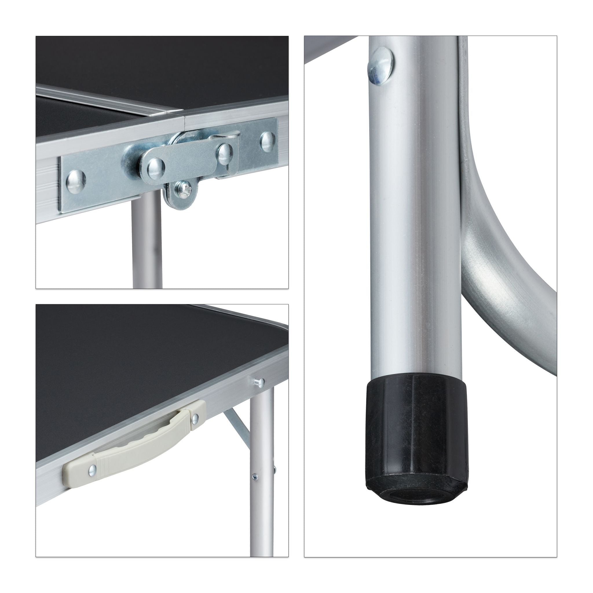 Campingtisch klappbar Silber-Grau von Relaxdays