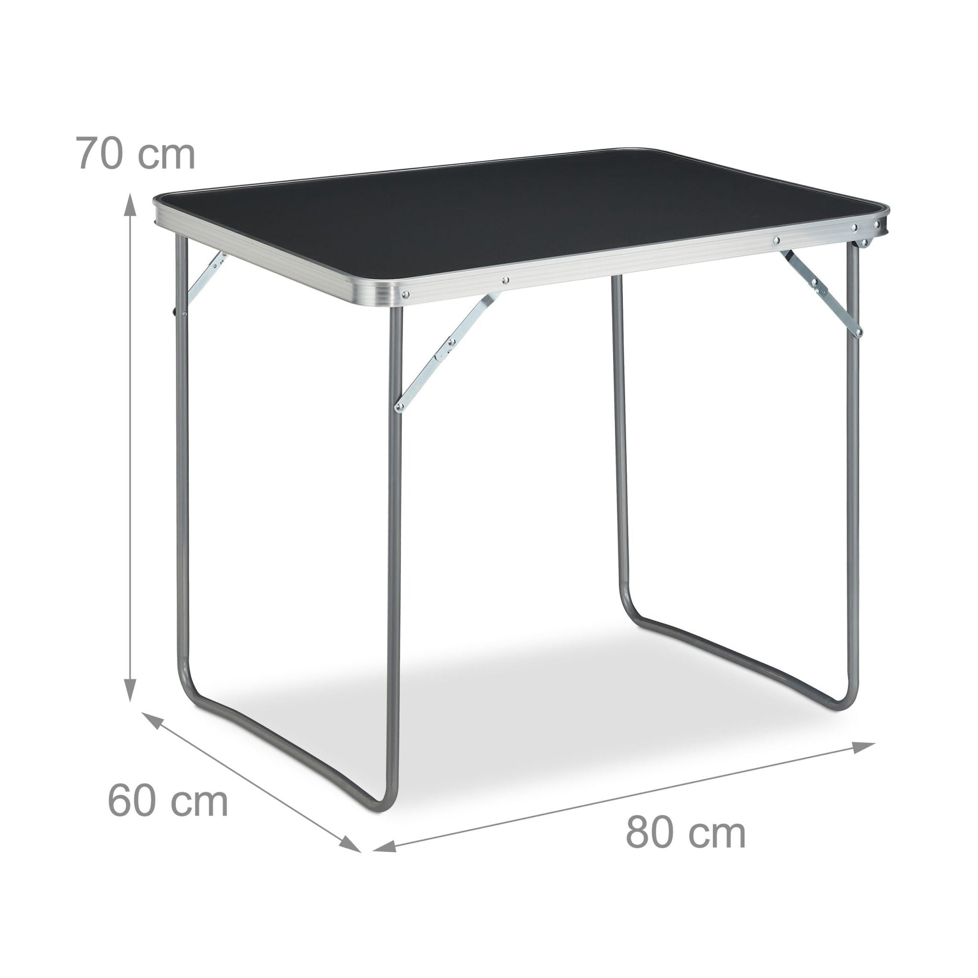 Campingtisch klappbar Silber-Grau von Relaxdays
