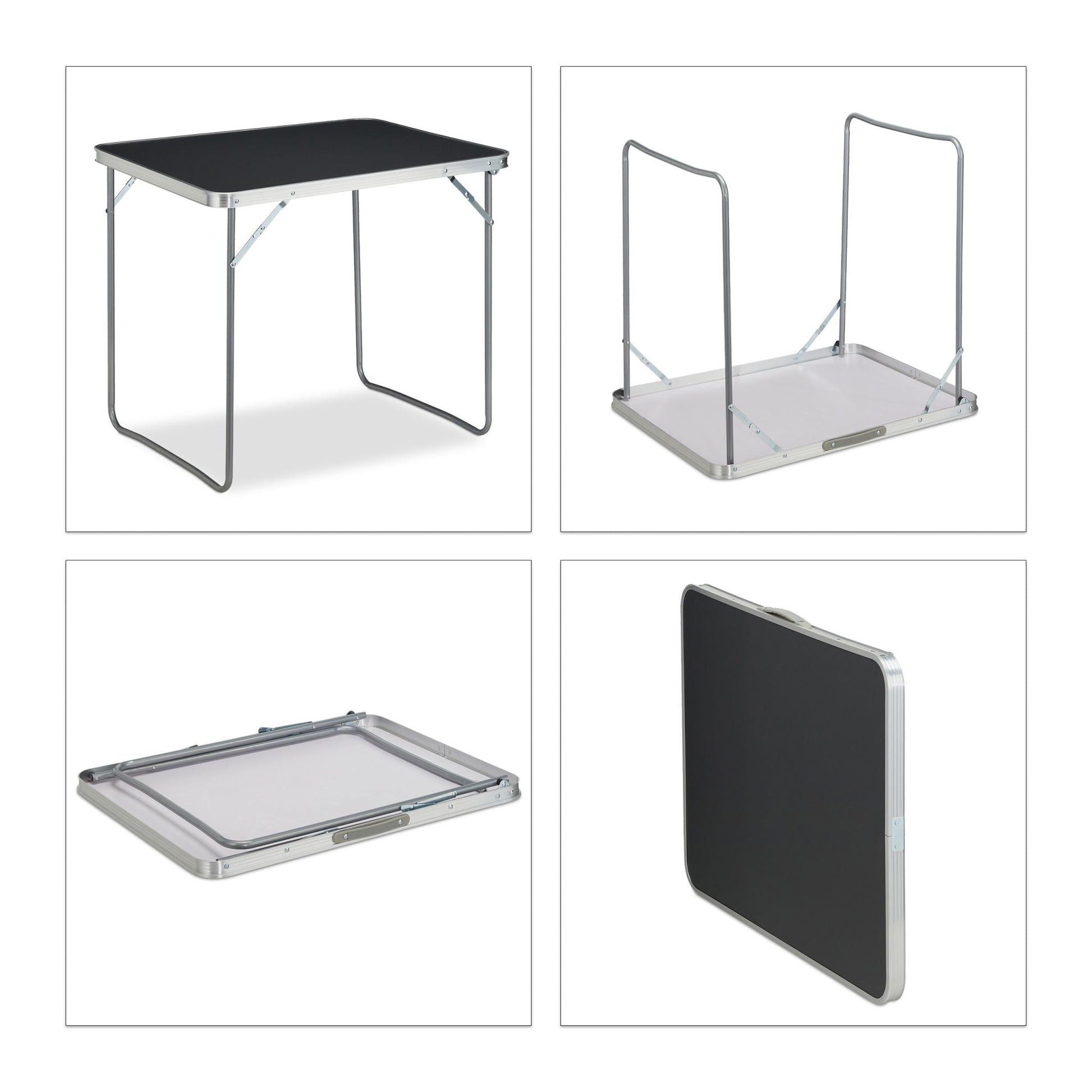 Campingtisch klappbar Silber-Grau von Relaxdays