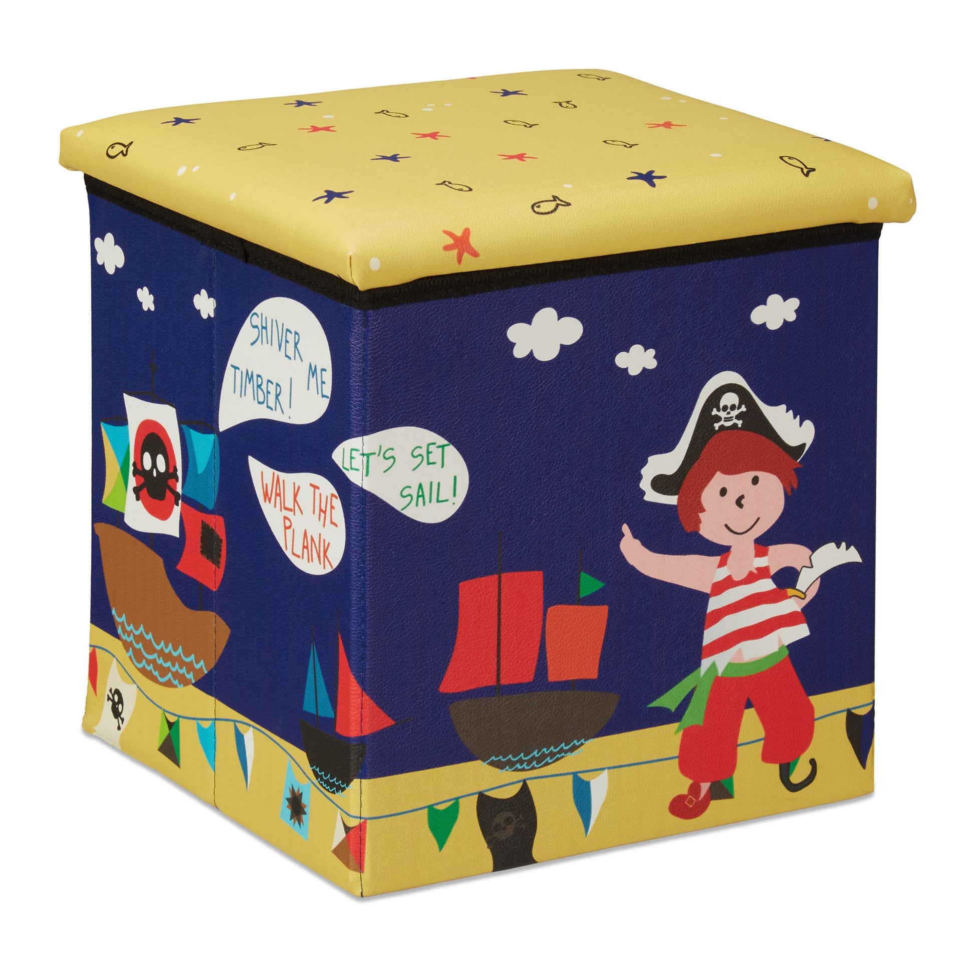 Sitzhocker Kinder Blau-Gelb von Relaxdays
