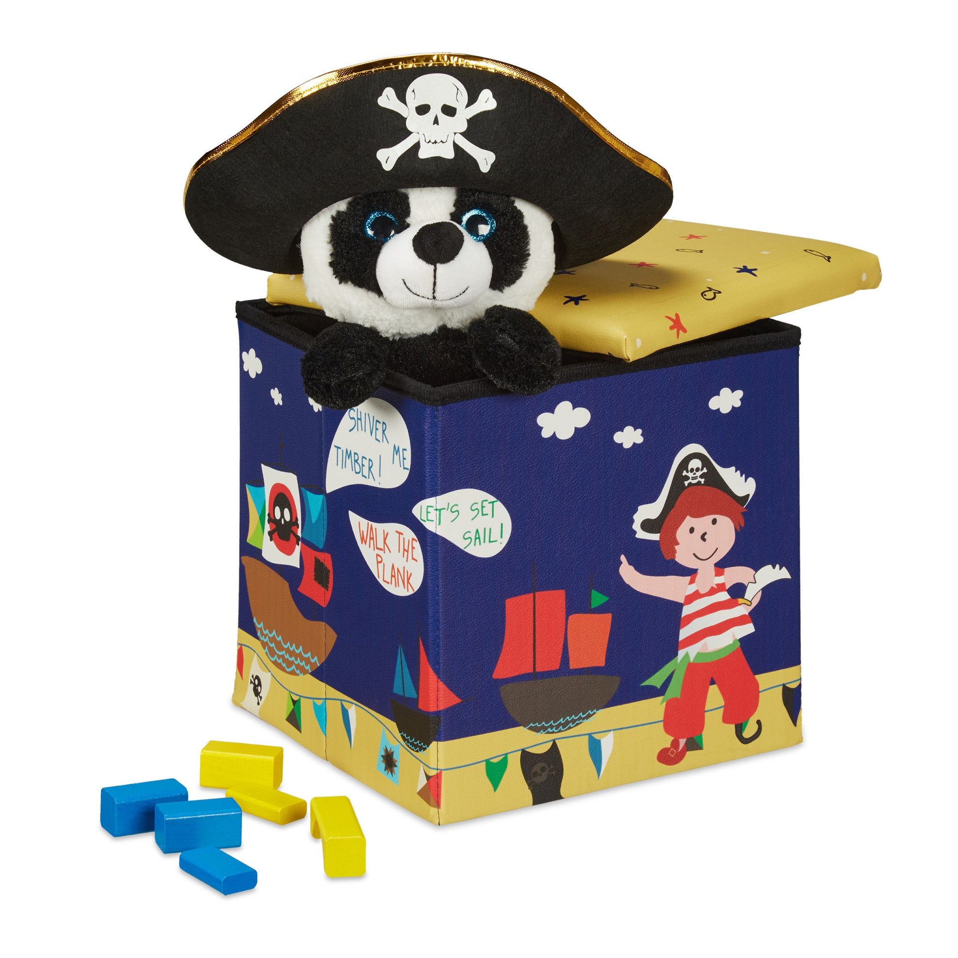 Sitzhocker Kinder Blau-Gelb von Relaxdays