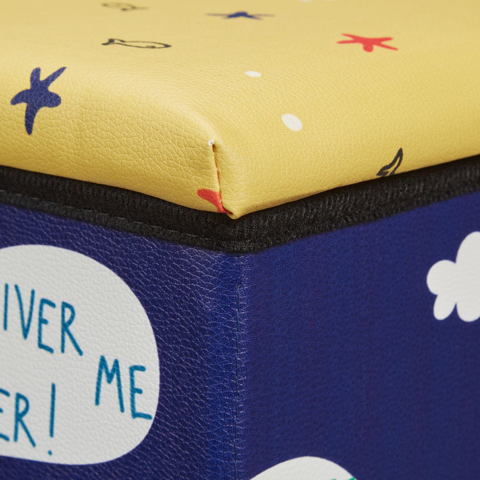 Sitzhocker Kinder Blau-Gelb von Relaxdays