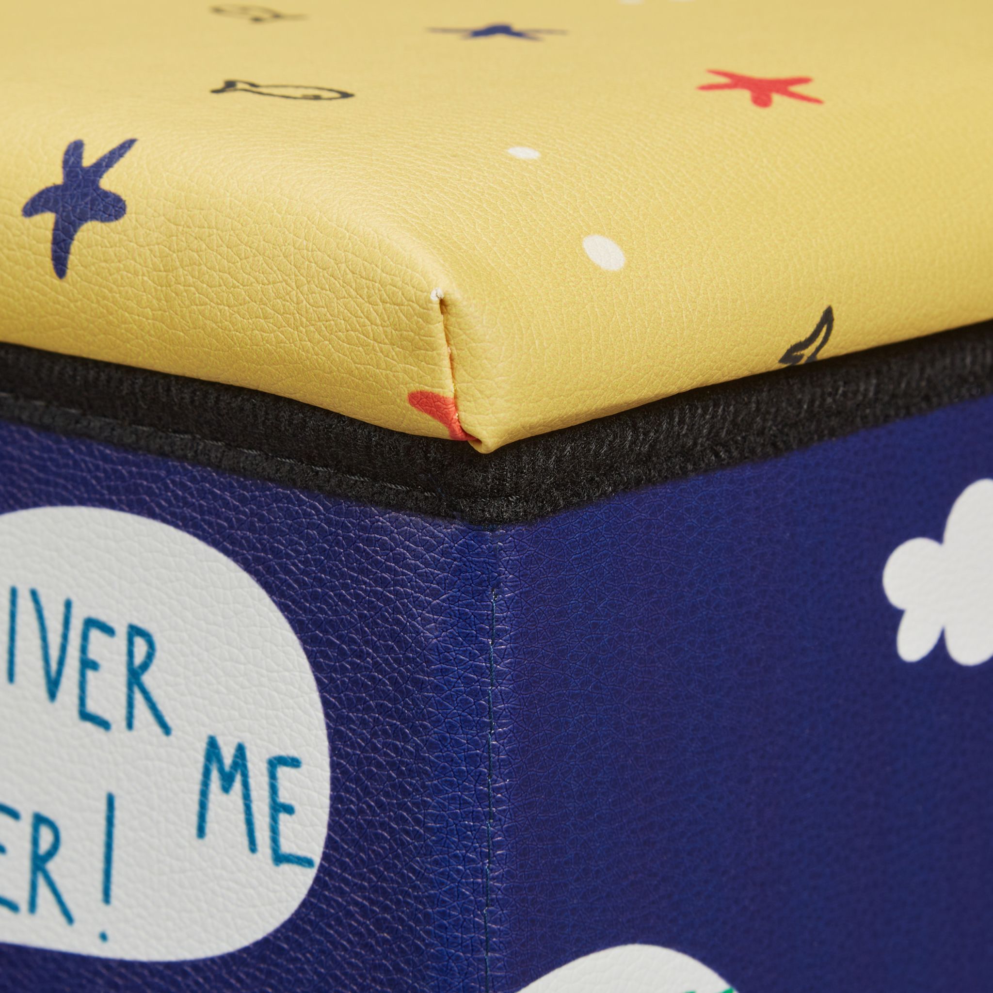 Sitzhocker Kinder Blau-Gelb von Relaxdays