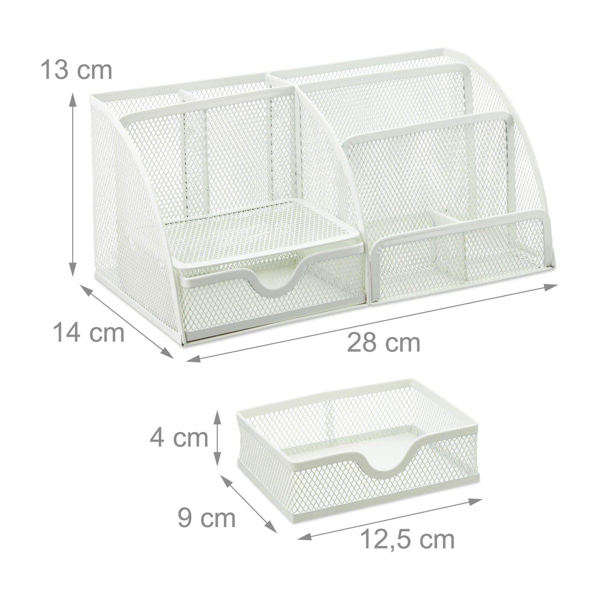 Schreibtisch Organizer Weiss Weiss von Relaxdays