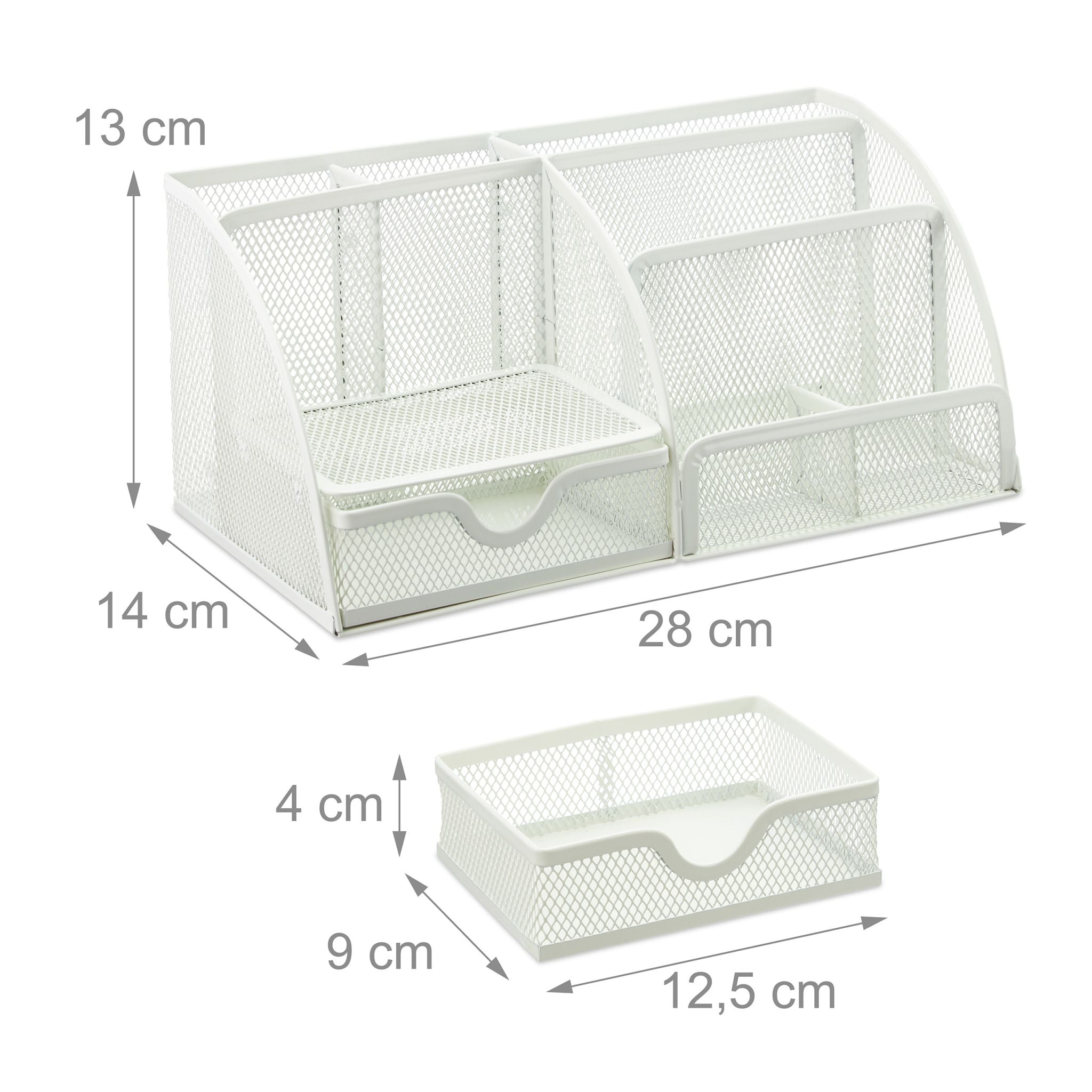 Schreibtisch Organizer Weiss Weiss von Relaxdays