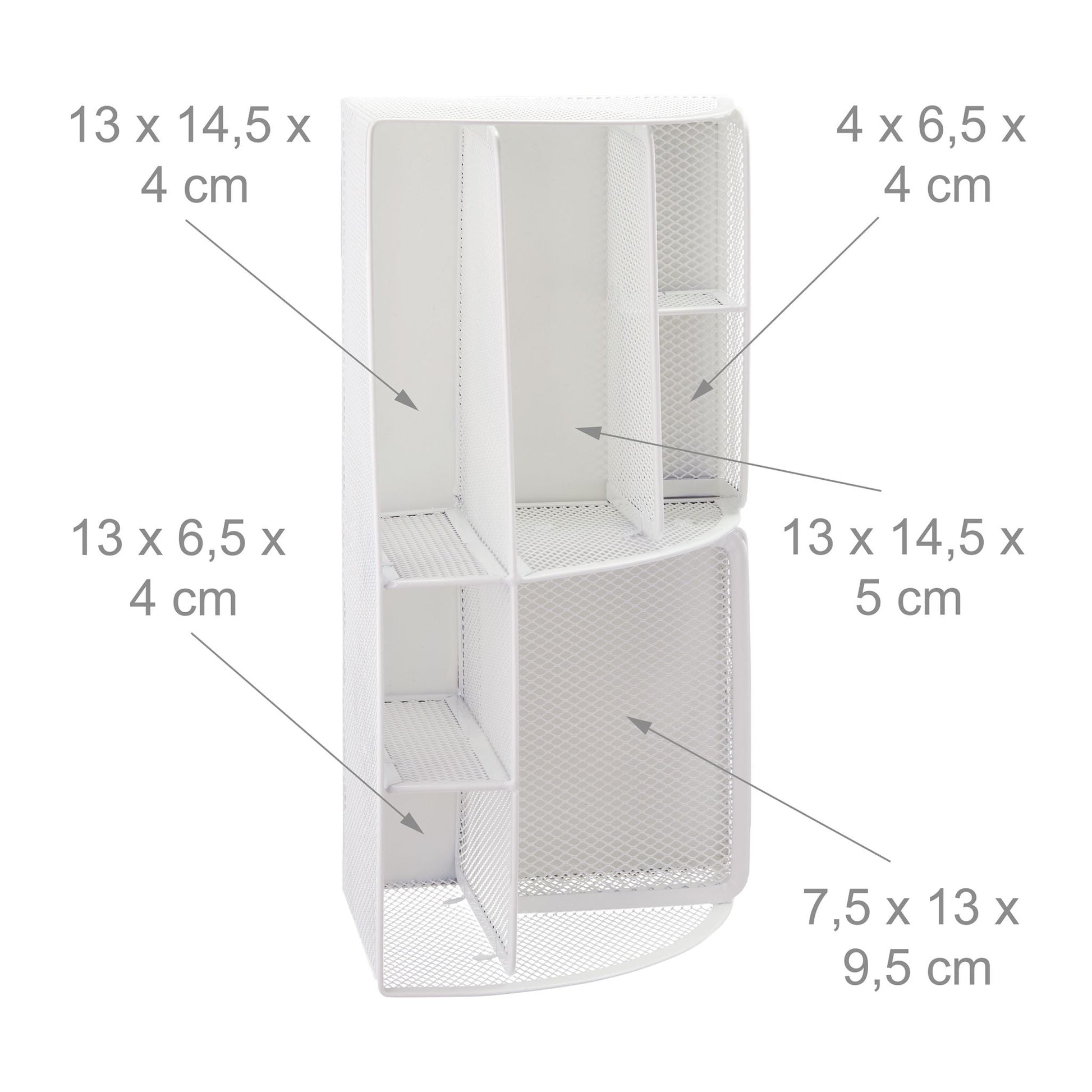 Schreibtisch Organizer Weiss Weiss von Relaxdays