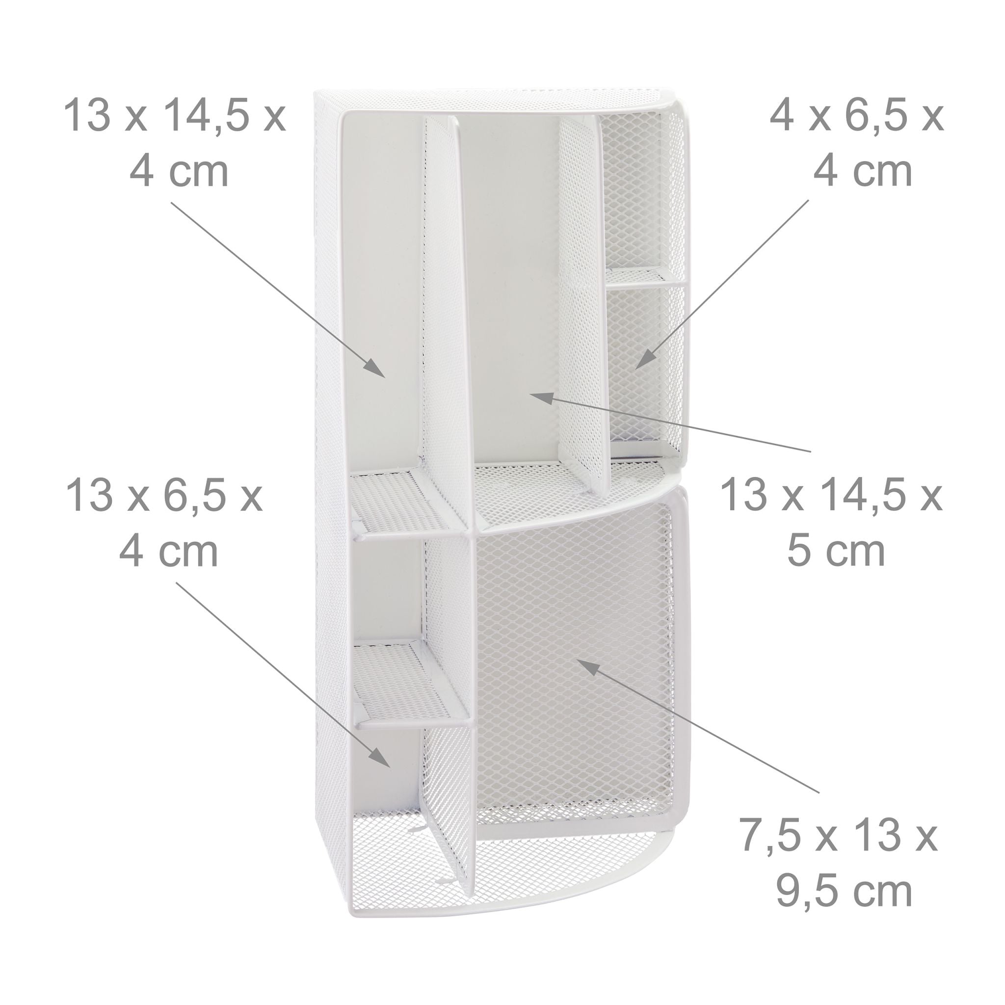 Schreibtisch Organizer Weiss Weiss von Relaxdays