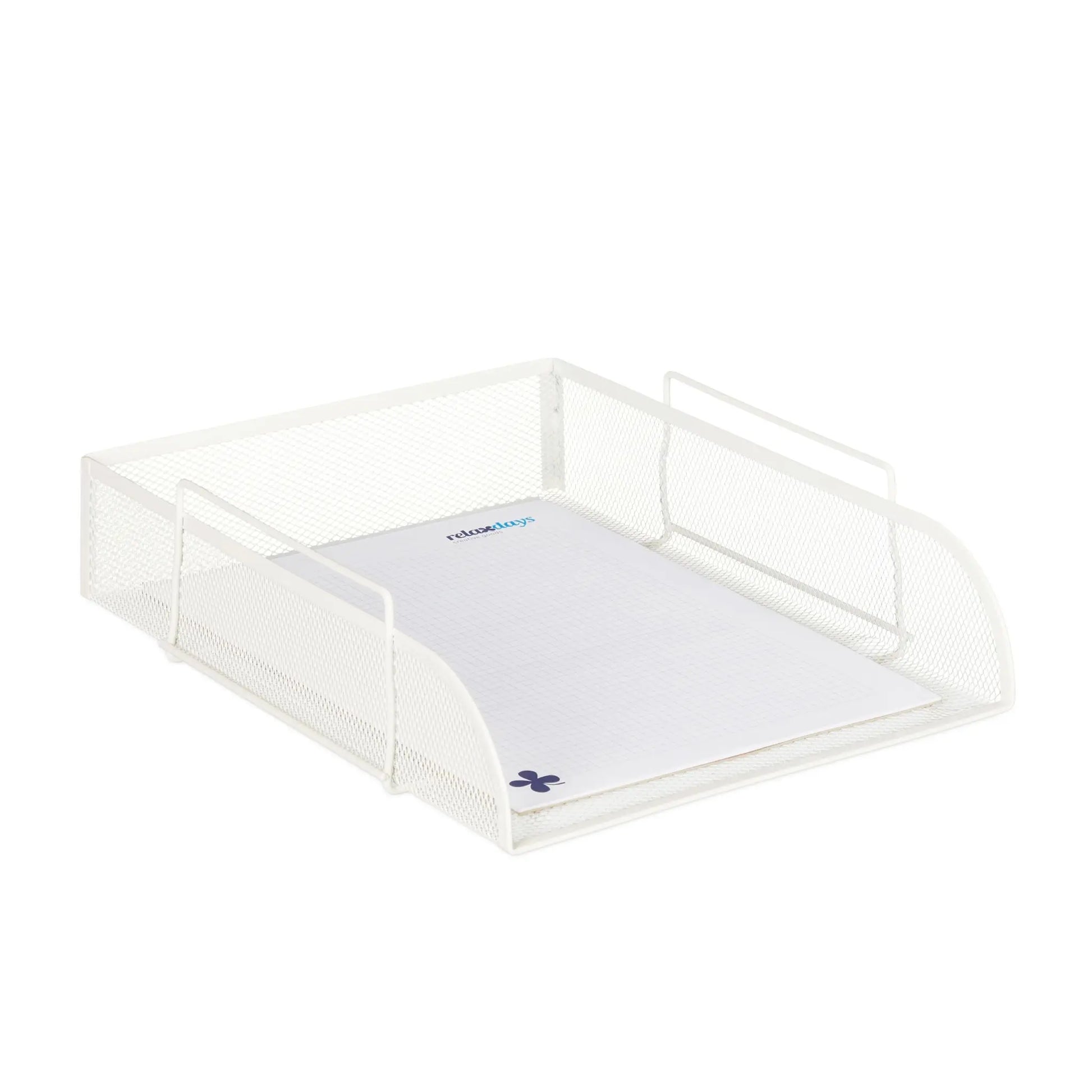 Dokumentenablage stapelbar Weiss von Relaxdays