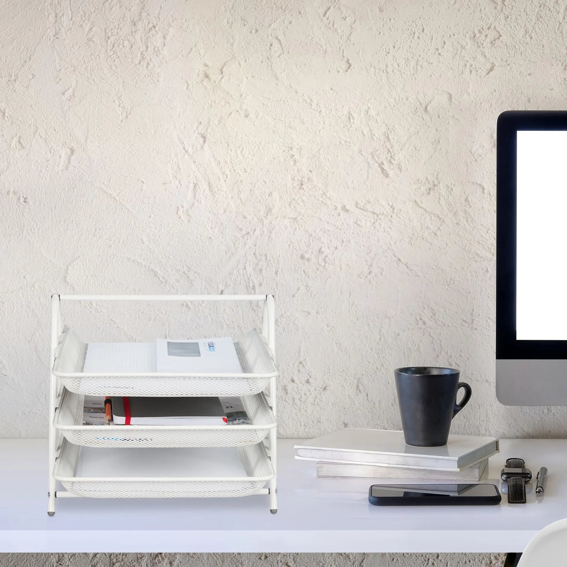 Dokumentenablage Metall Weiss von Relaxdays