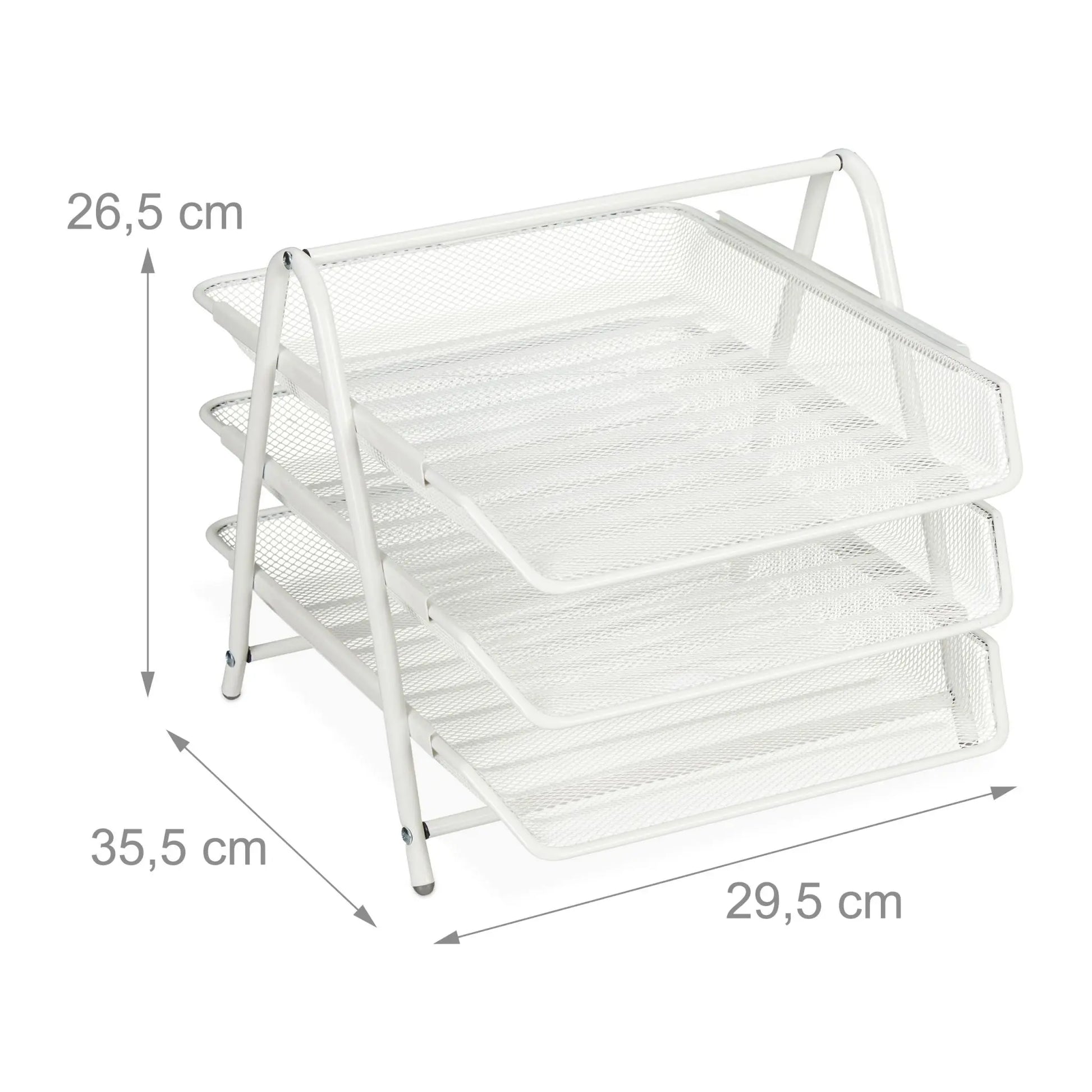 Dokumentenablage Metall Weiss von Relaxdays