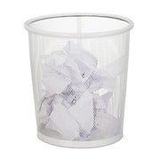 Papierkorb Drahtgeflecht Weiss von Relaxdays