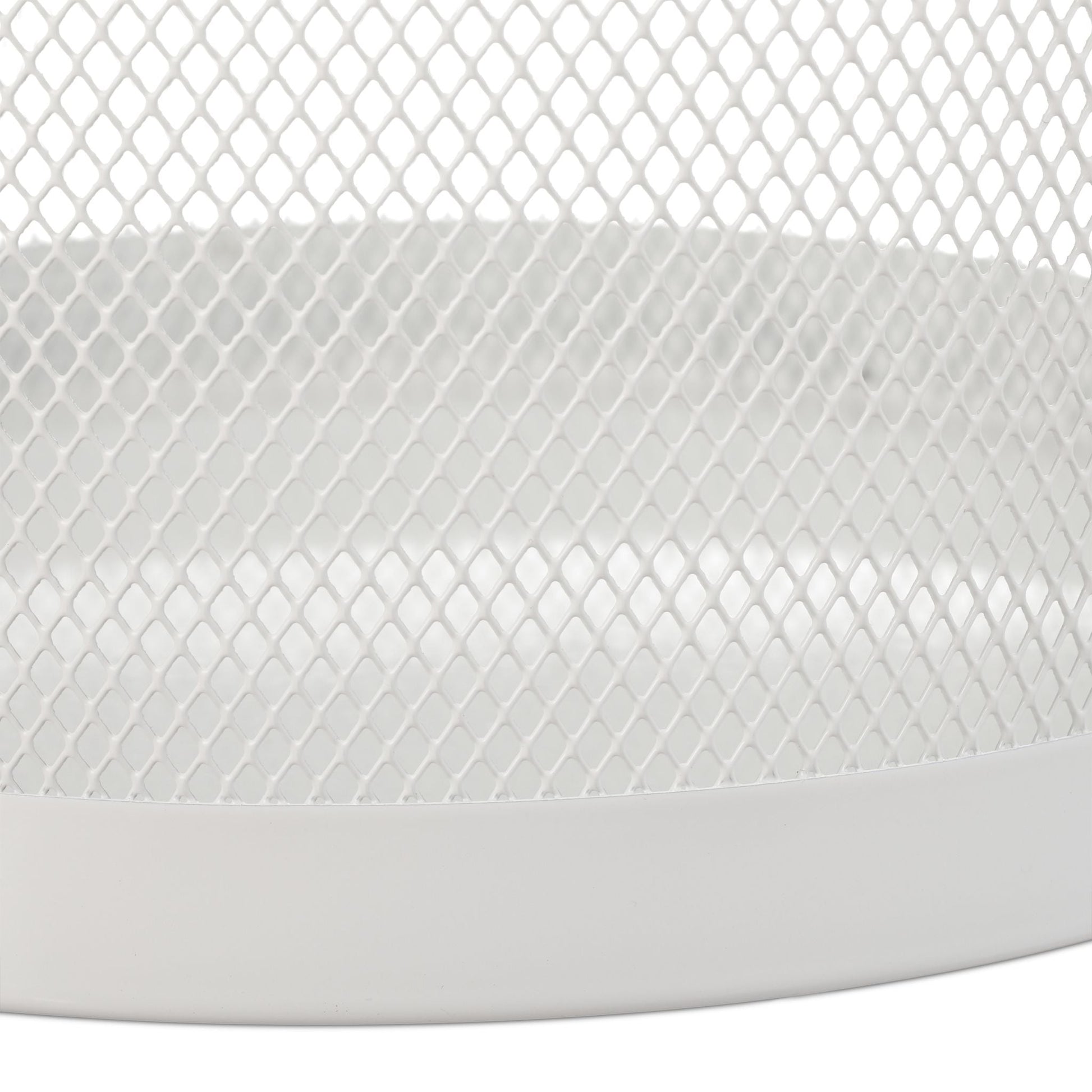 Papierkorb Drahtgeflecht Weiss von Relaxdays