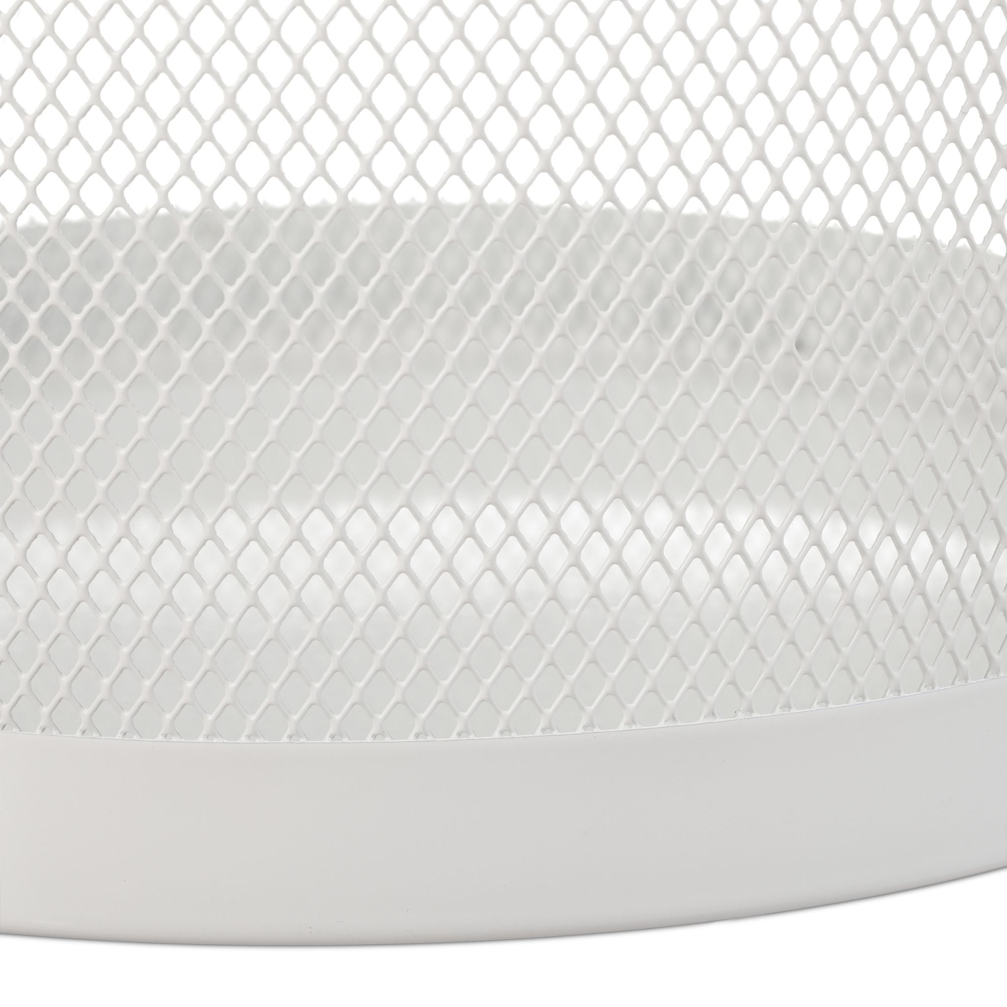 Papierkorb Drahtgeflecht Weiss von Relaxdays