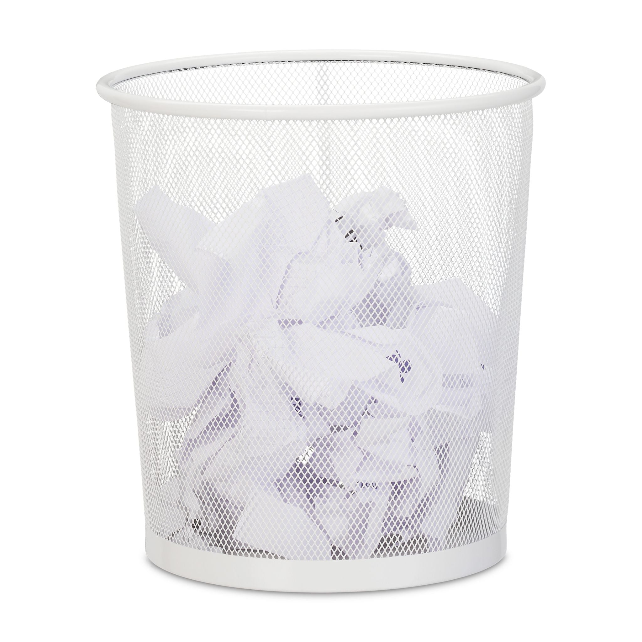 Papierkorb Draht Weiss von Relaxdays