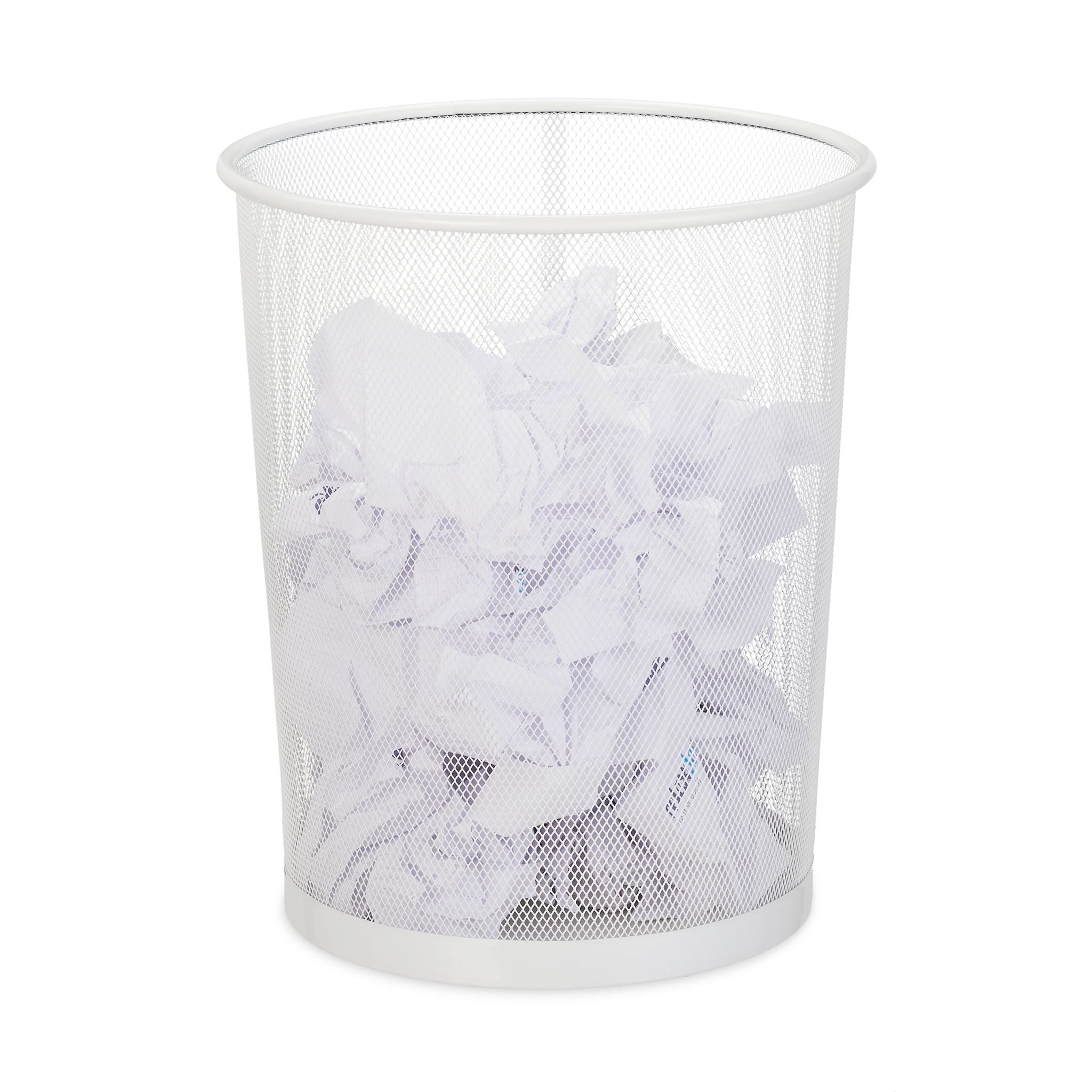 Papierkorb gross Weiss von Relaxdays