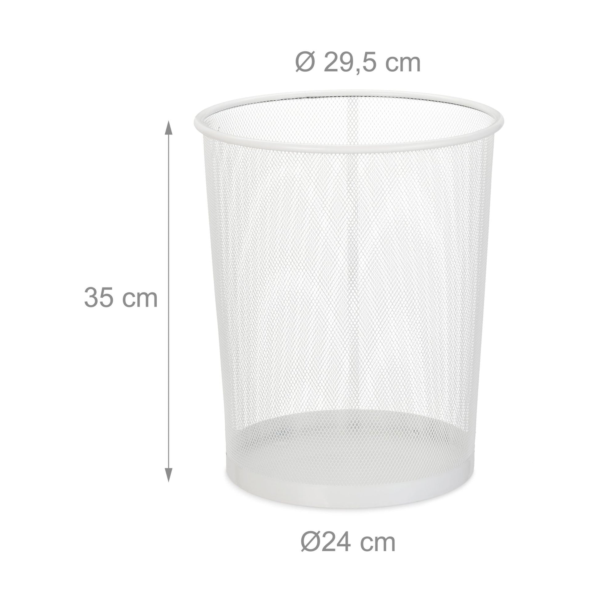 Papierkorb gross Weiss von Relaxdays