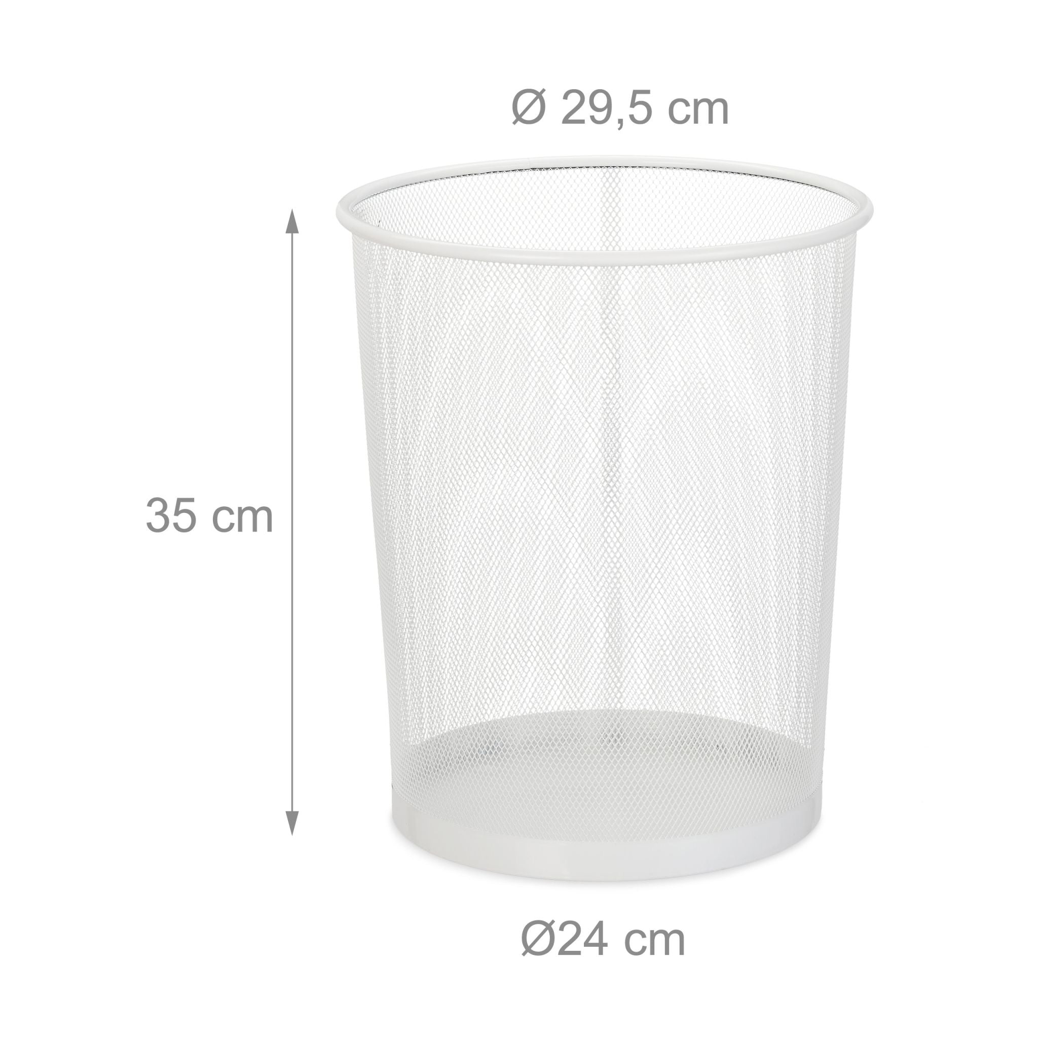 Papierkorb gross Weiss von Relaxdays
