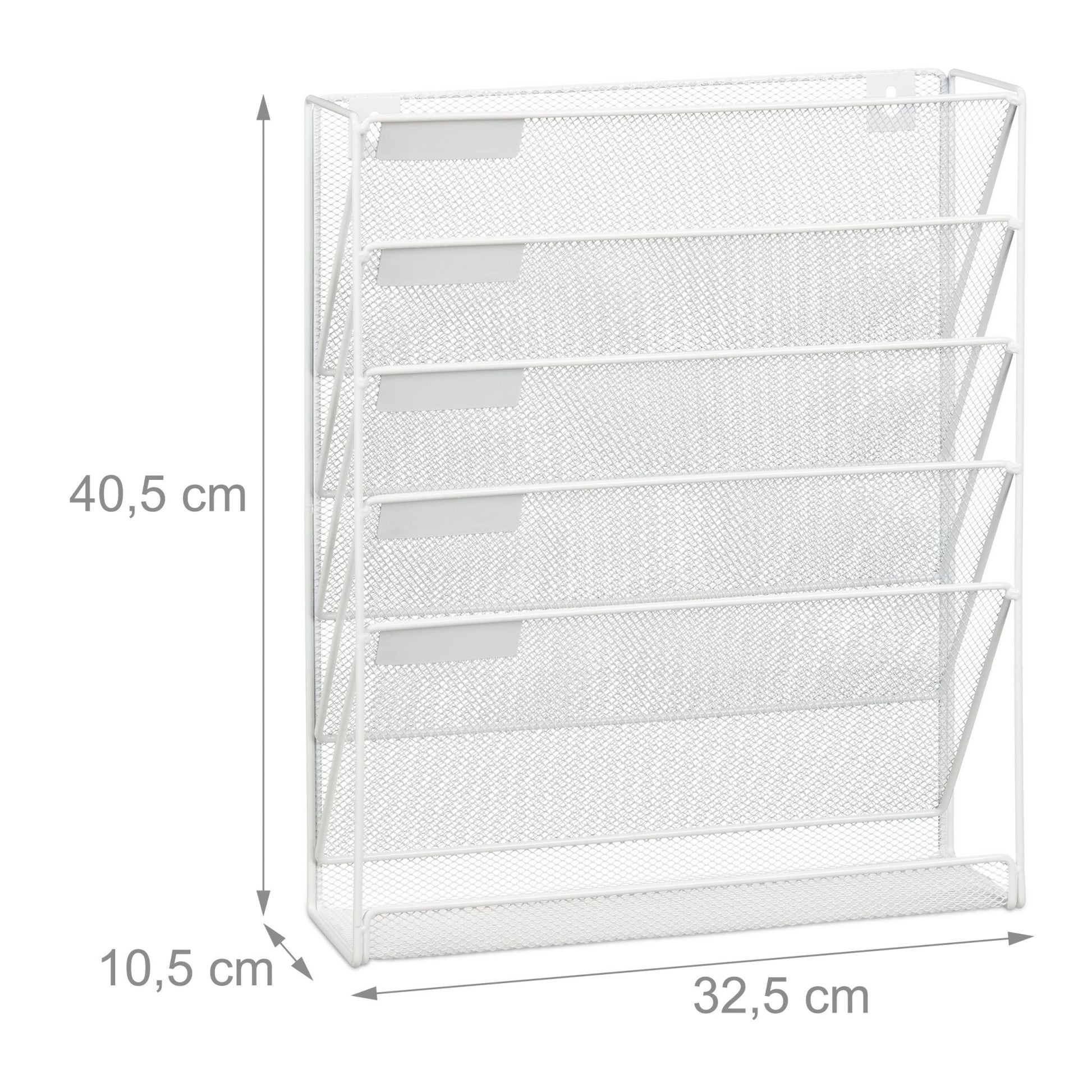 Zeitschriftenhalter Wand Weiss von Relaxdays