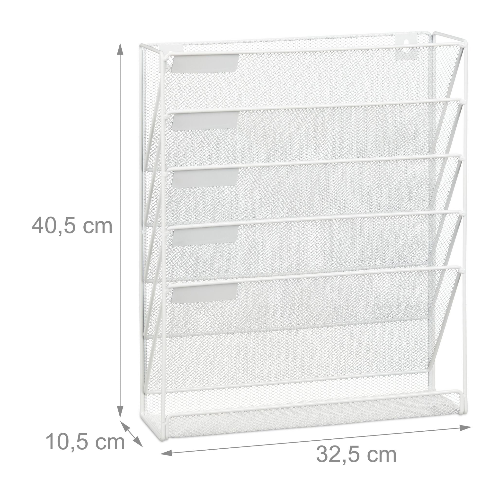 Zeitschriftenhalter Wand Weiss von Relaxdays
