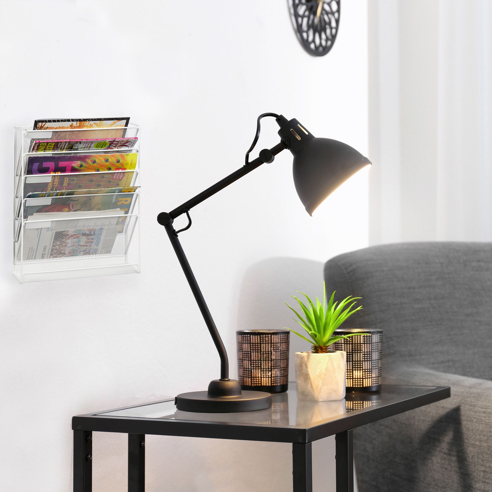 Zeitschriftenhalter Wand Weiss von Relaxdays