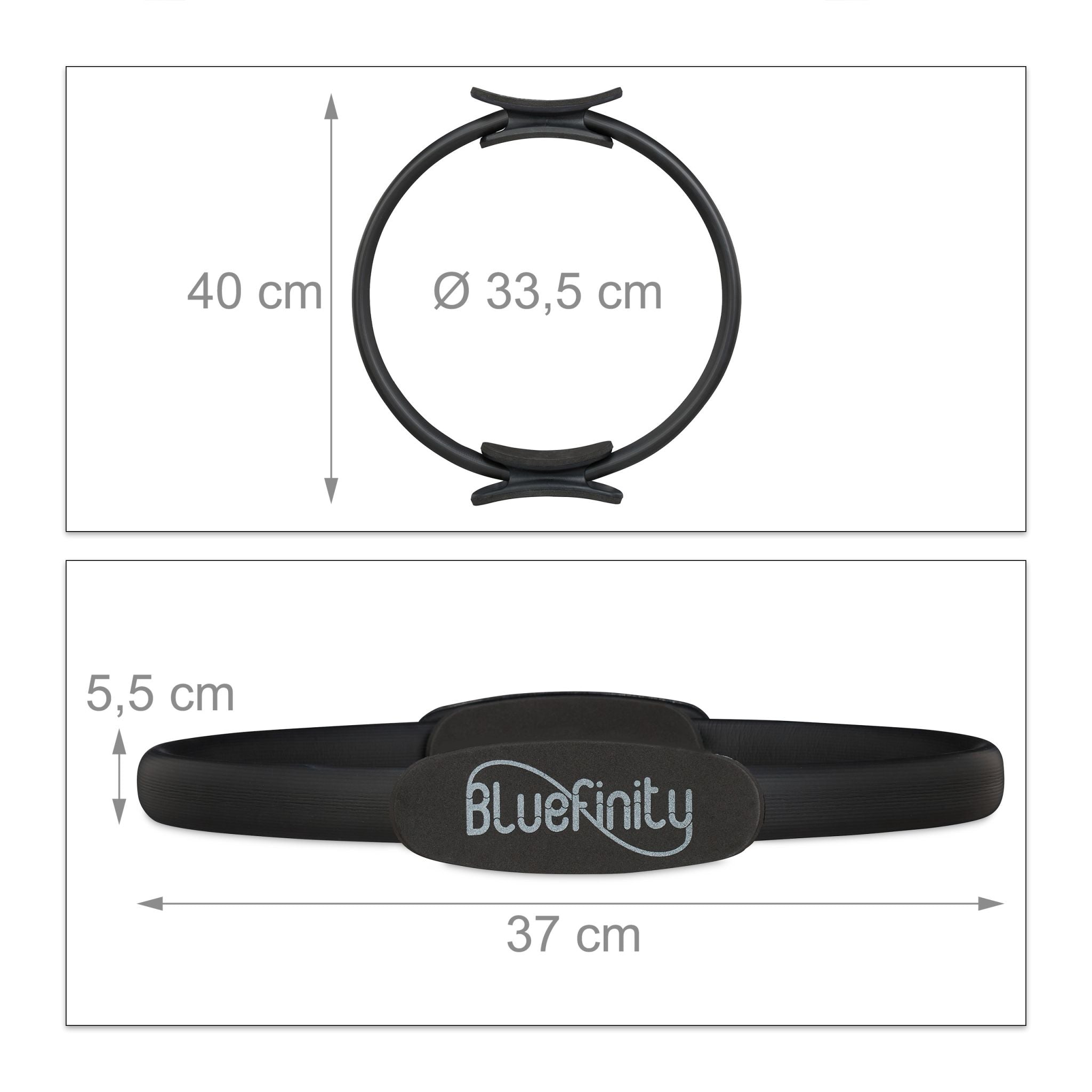Pilates Ring Schwarz Schwarz von Relaxdays