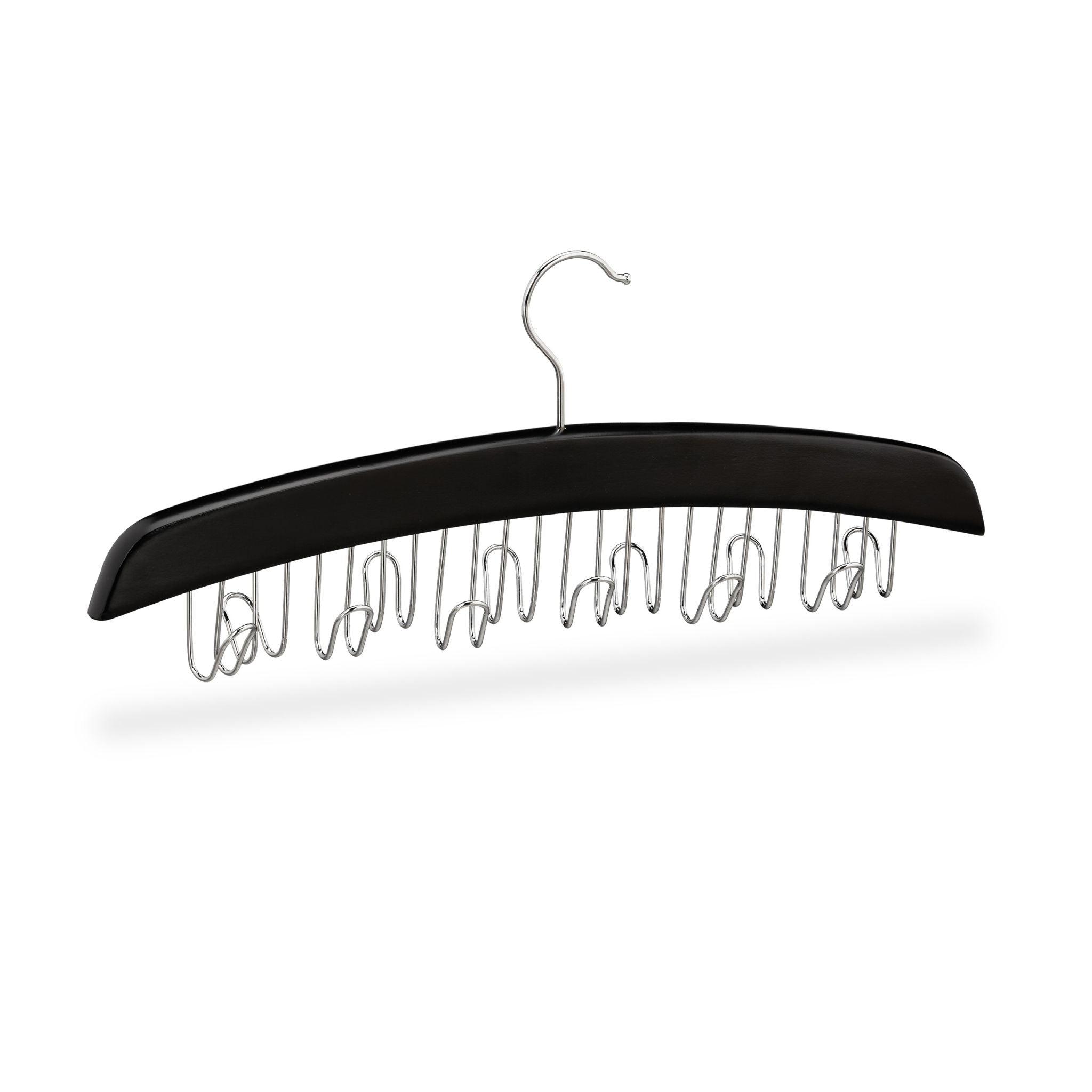 Gürtelhalter Holz Schwarz-Silber von Relaxdays