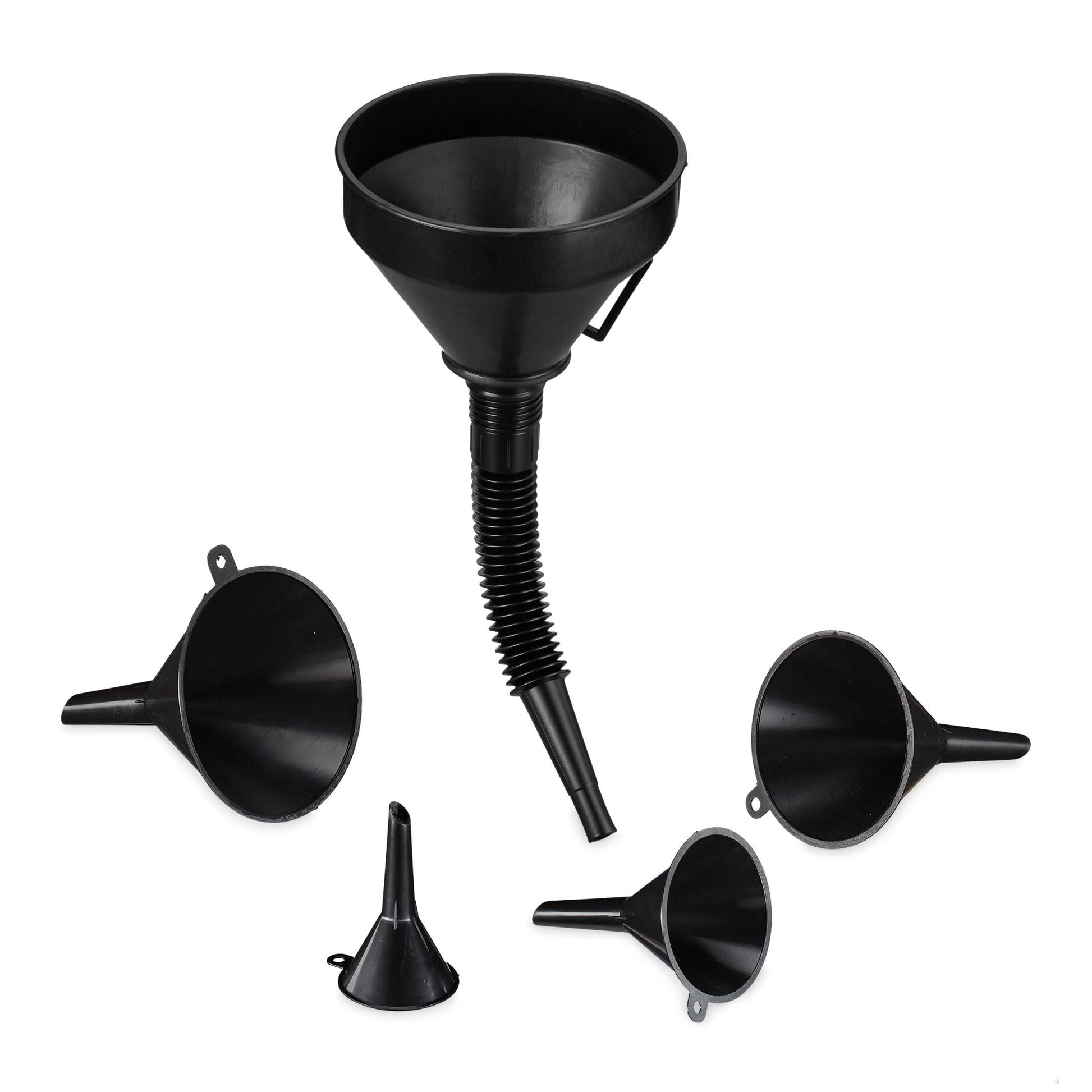 Trichter-Set mit Schlauch Schwarz von Relaxdays