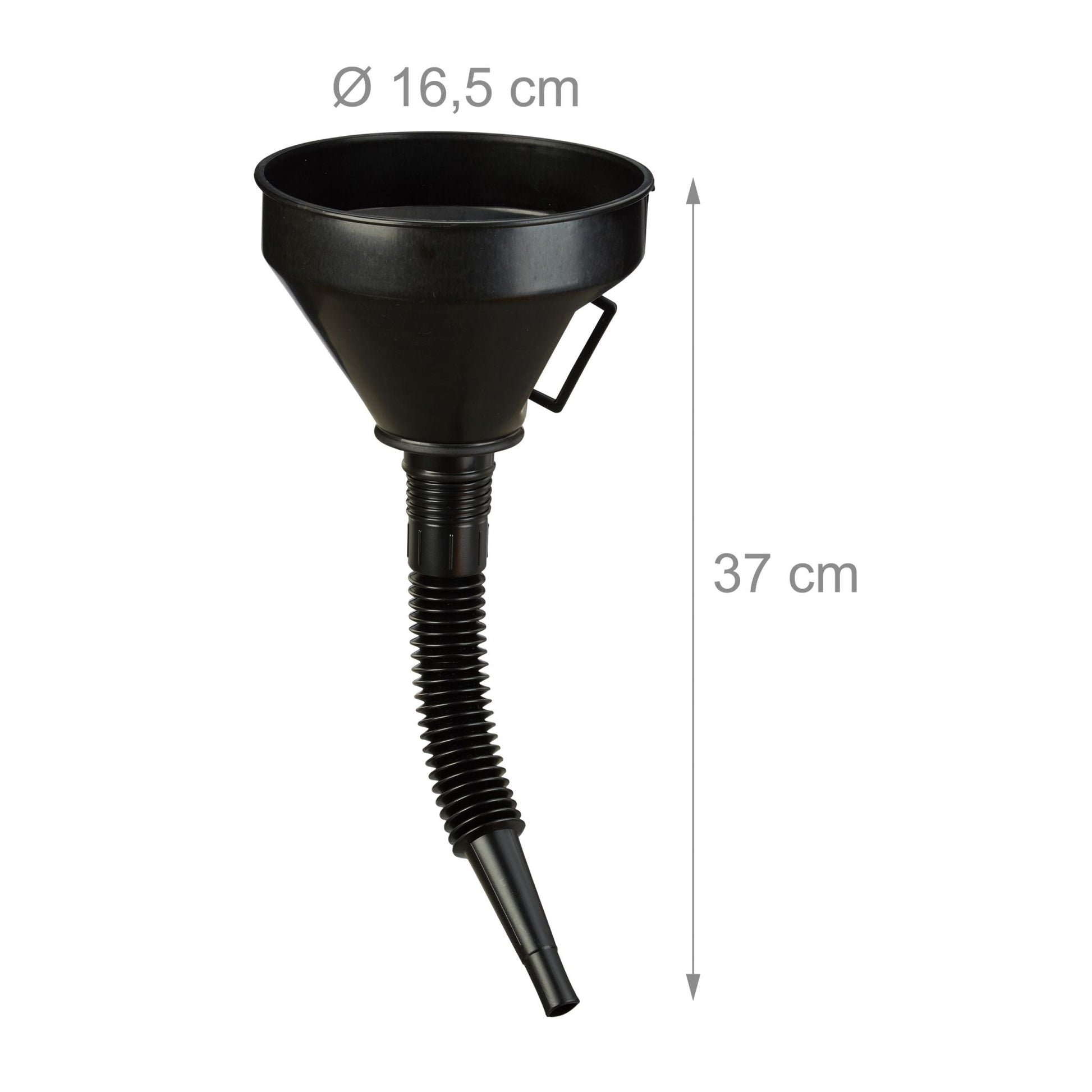 Trichter-Set mit Schlauch Schwarz von Relaxdays