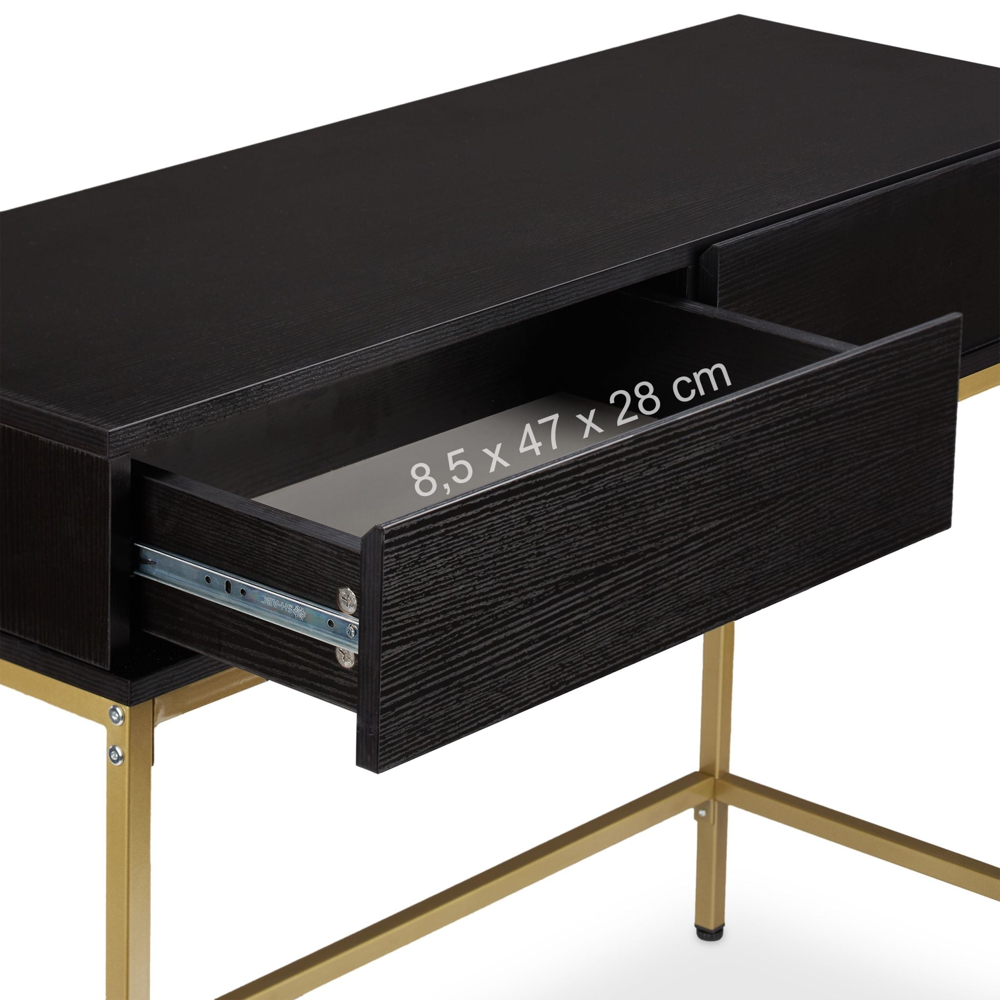 Konsolentisch Gold Schwarz Gold-Schwarz von Relaxdays