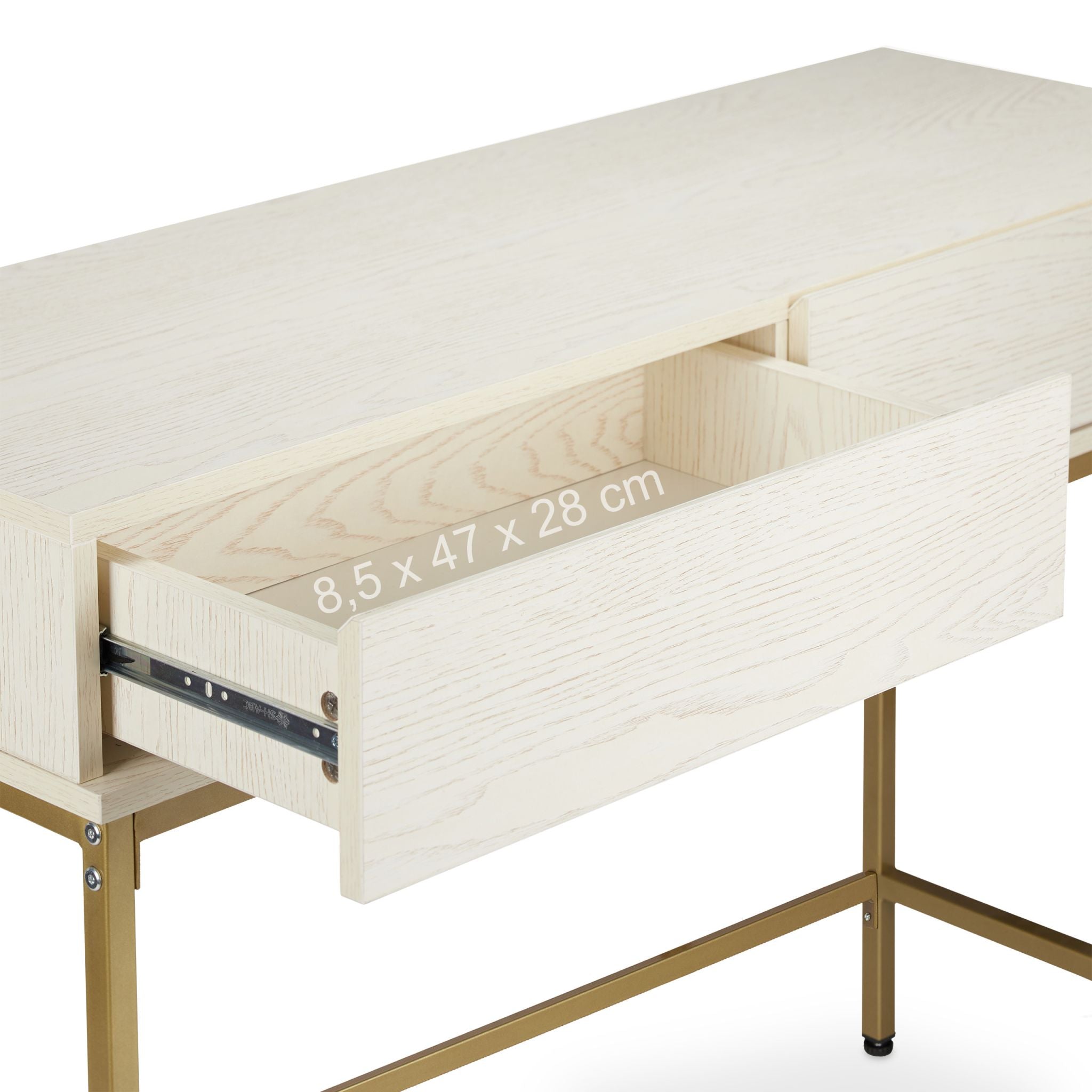 Konsolentisch Gold Weiss Weiss-Gold von Relaxdays