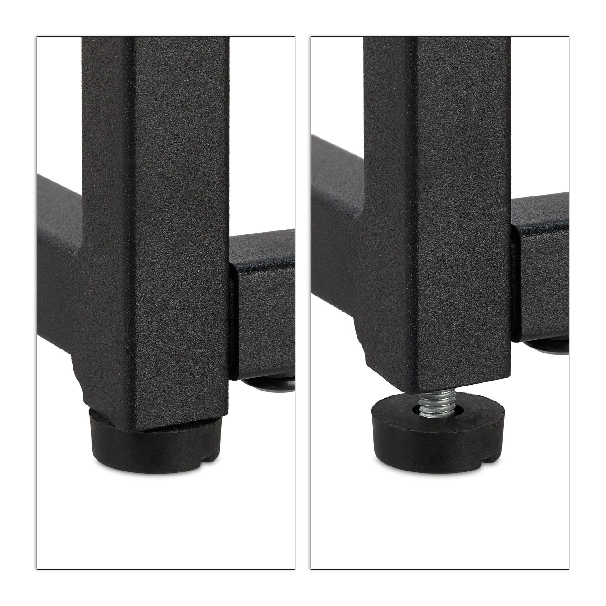 Konsolentisch mit Glasplatte Schwarz-Transparent von Relaxdays