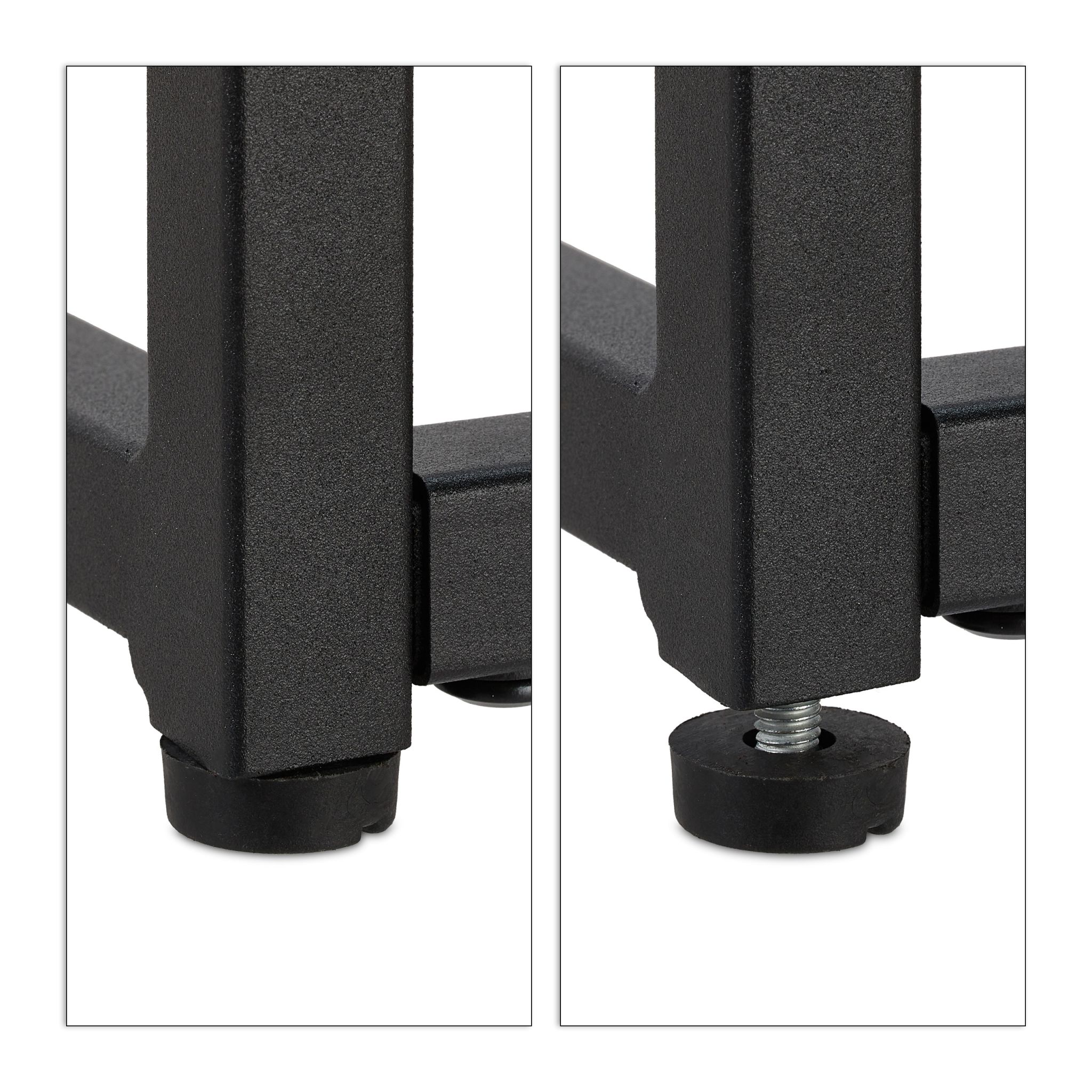 Konsolentisch mit Glasplatte Schwarz-Transparent von Relaxdays