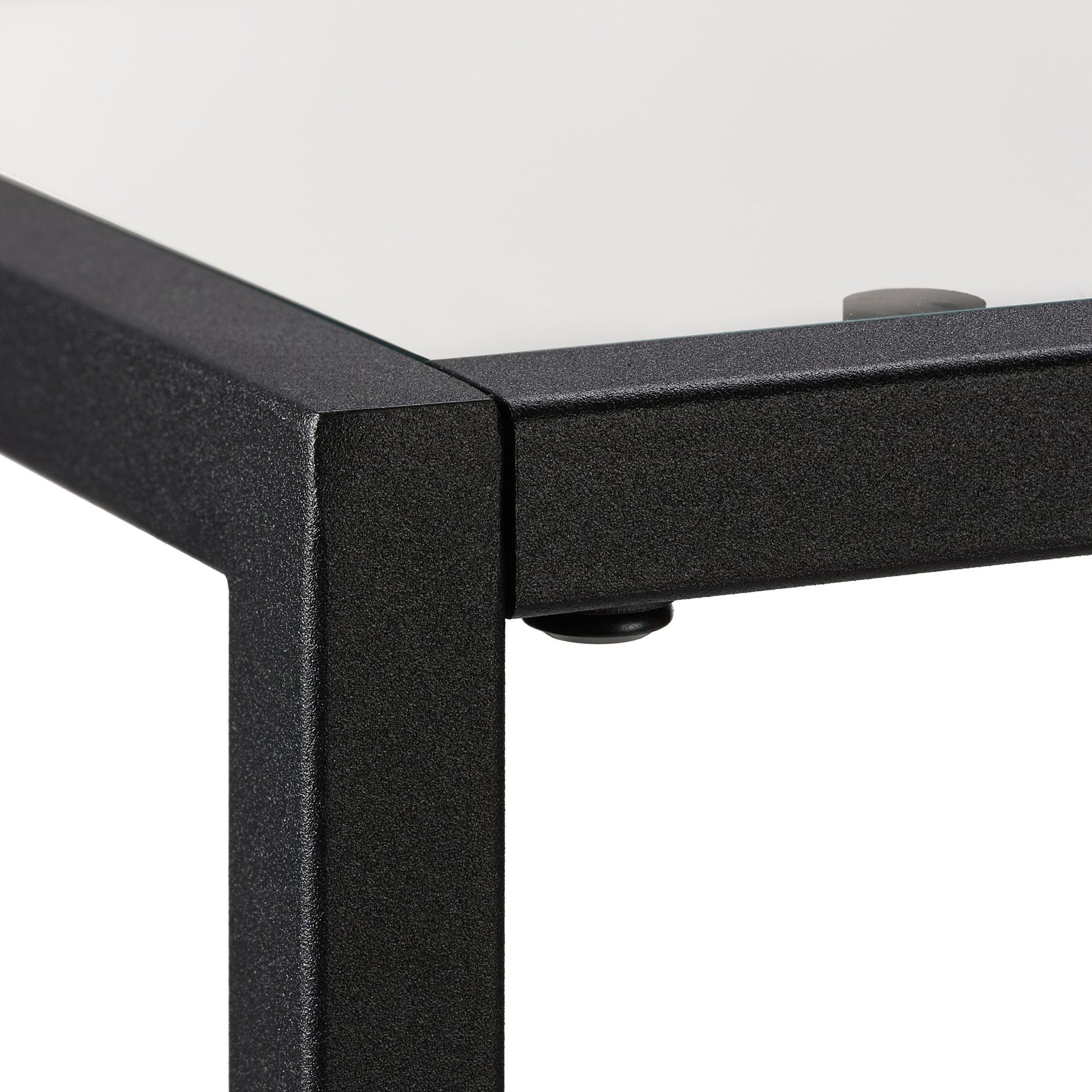 Konsolentisch mit Glasplatte Schwarz-Transparent von Relaxdays