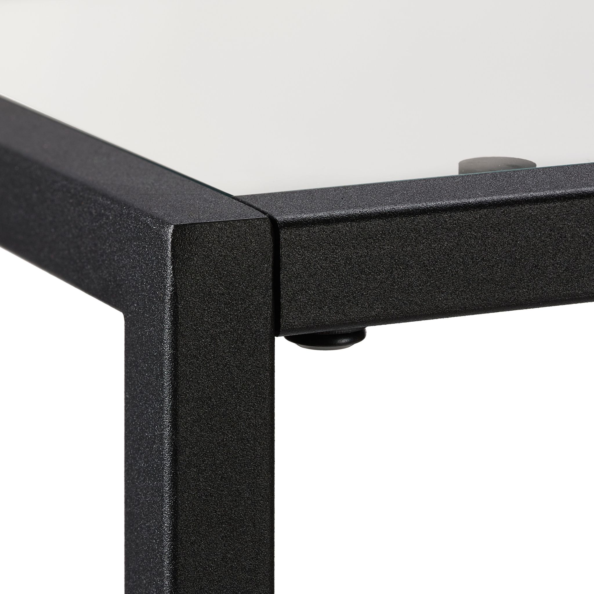 Konsolentisch mit Glasplatte Schwarz-Transparent von Relaxdays