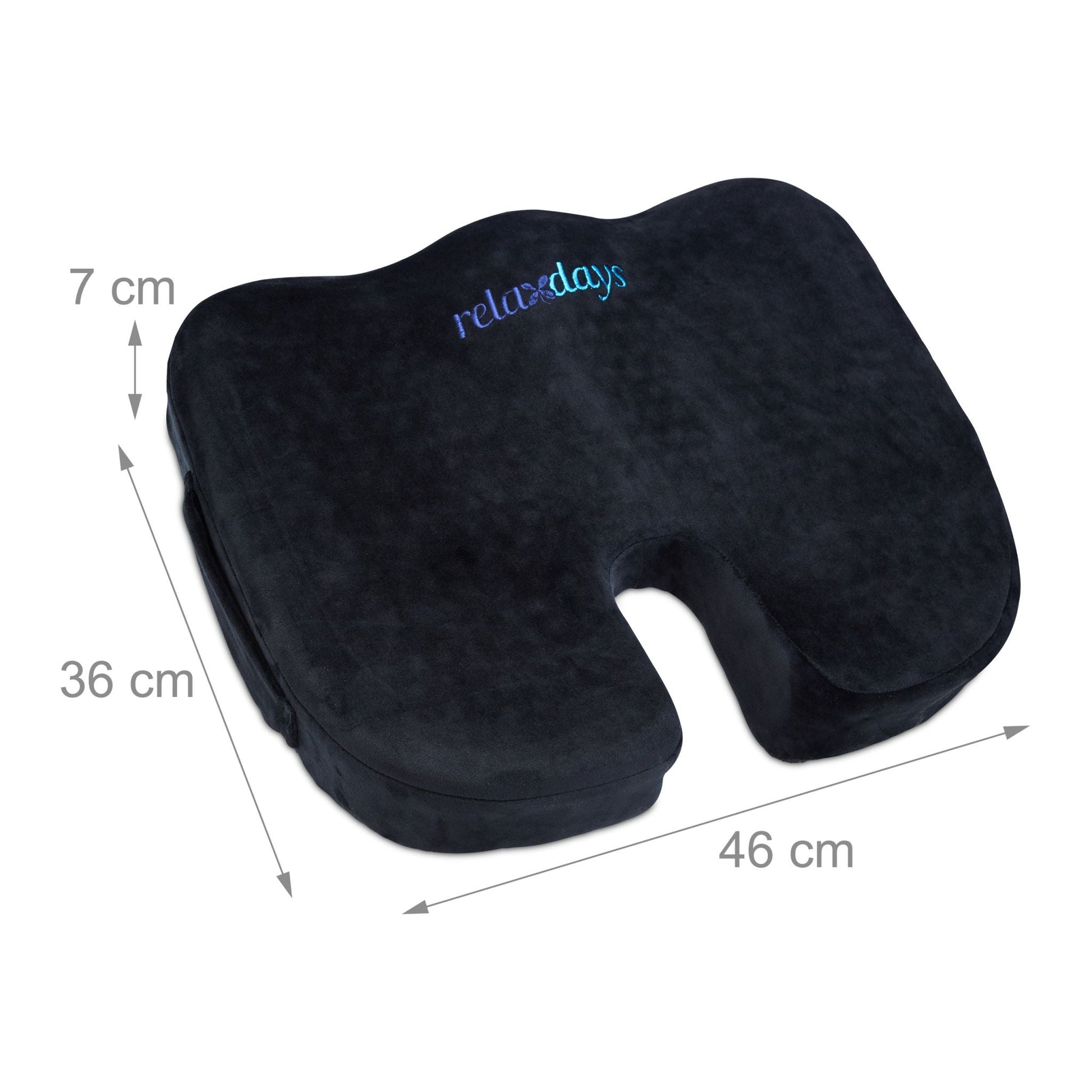 Ergonomisches Sitzkissen Schwarz von Relaxdays