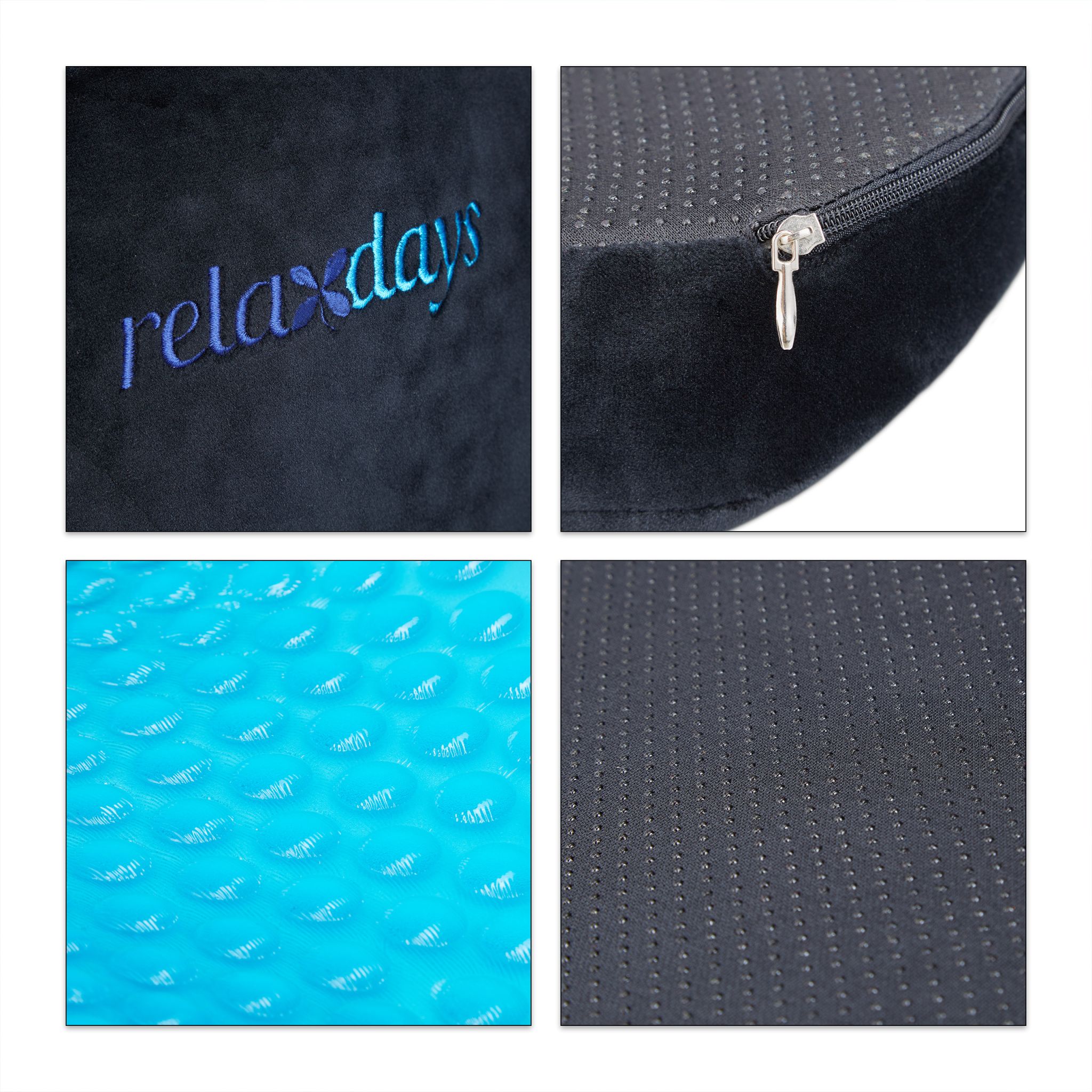 Ergonomisches Sitzkissen Schwarz von Relaxdays