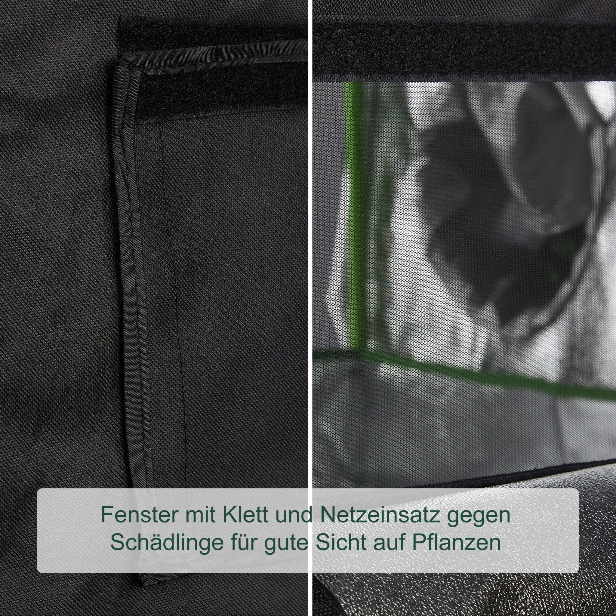 Growzelt für innen Grün-Schwarz von Relaxdays