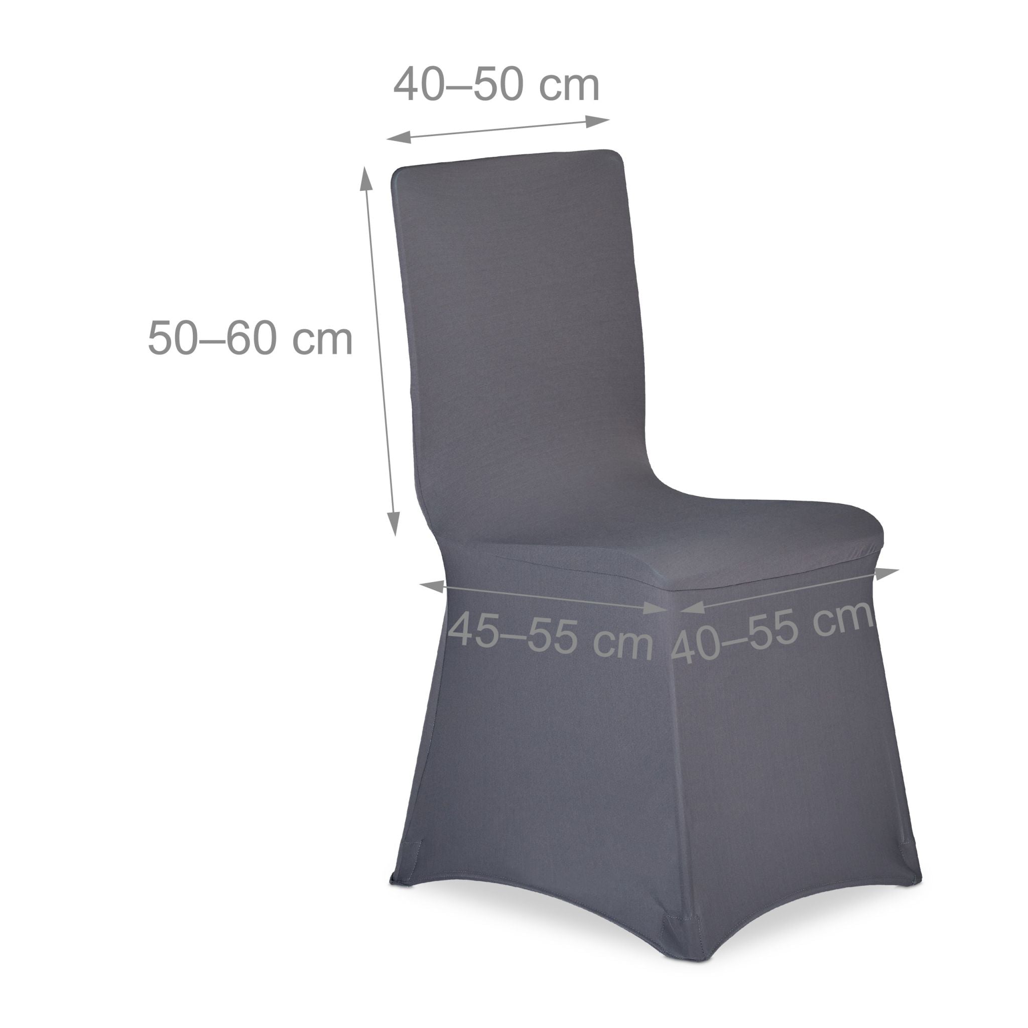 Stuhlhussen 4er-Set Anthrazit von Relaxdays