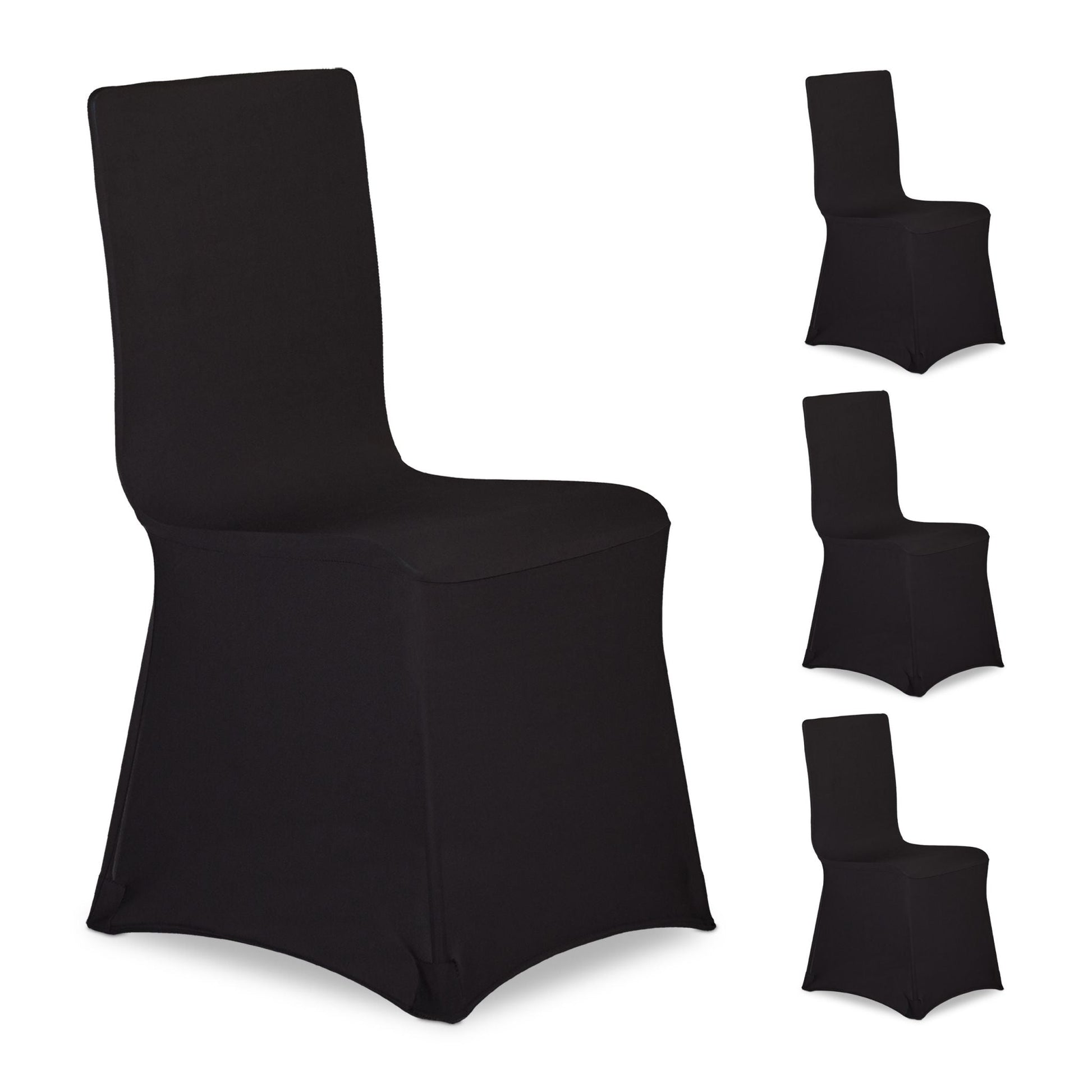 Stuhlhussen 4er-Set Schwarz von Relaxdays
