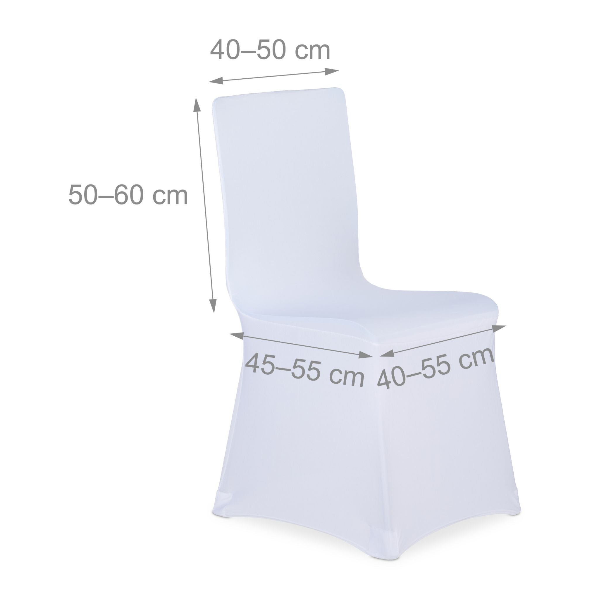 Stuhlhussen 4er-Set Weiss von Relaxdays