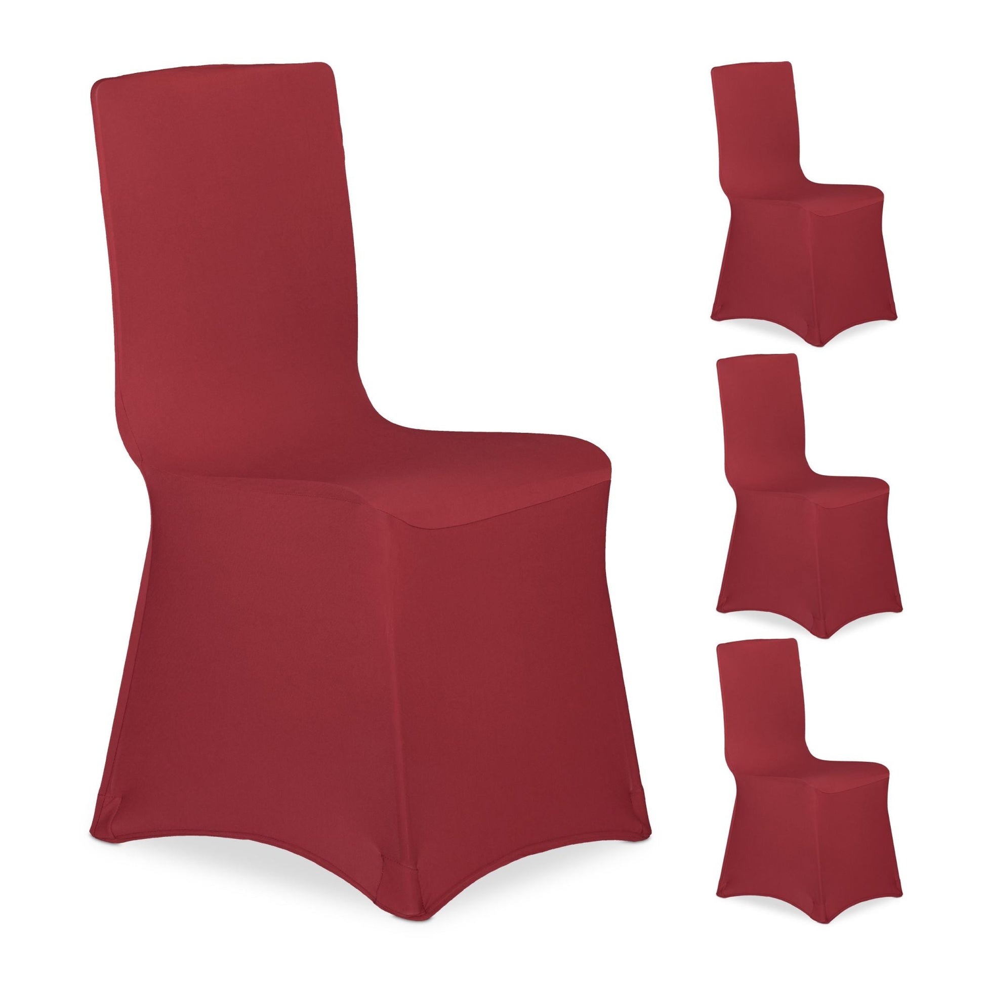 Stuhlhussen 4er-Set Dunkelrot von Relaxdays