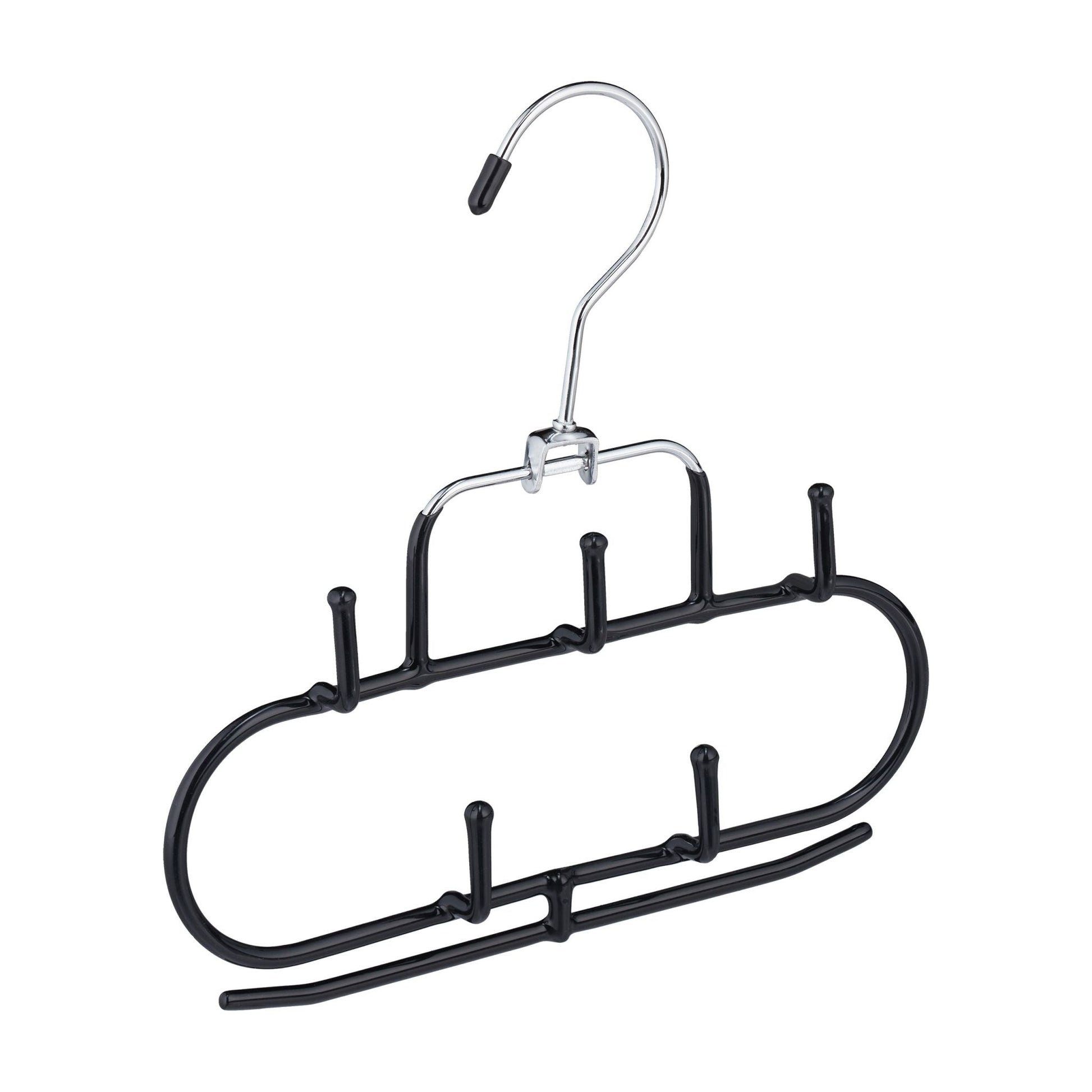 Gürtelhalter mit 5 Haken 3er-Set Schwarz-Silber von Relaxdays