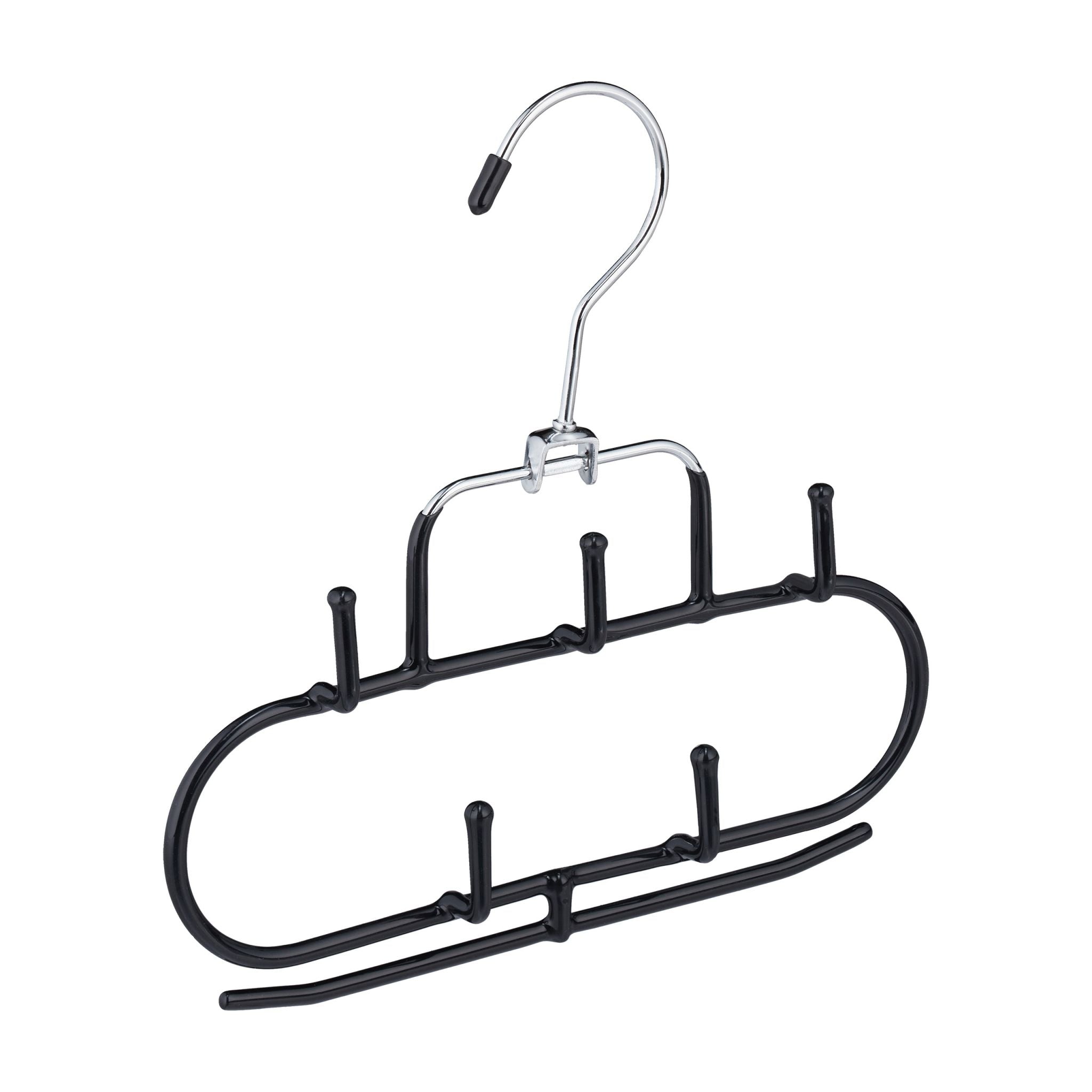 Gürtelhalter mit 5 Haken 3er-Set Schwarz-Silber von Relaxdays