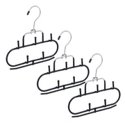 Gürtelhalter mit 5 Haken 3er-Set Schwarz-Silber von Relaxdays