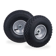 Sackkarrenrad 2er-Set 3.00-4 Schwarz-Grau von Relaxdays