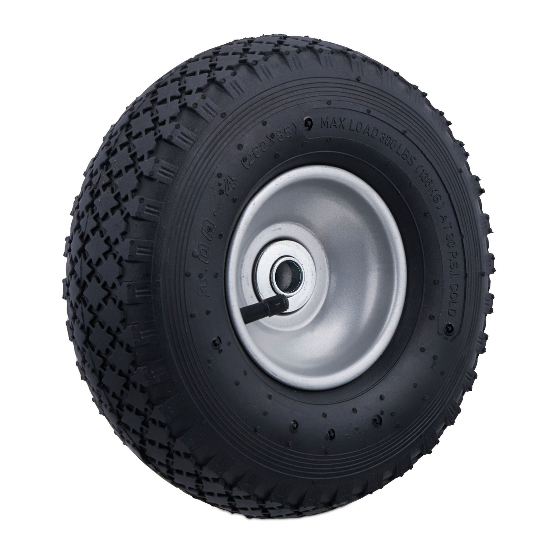 Sackkarrenrad 2er-Set 3.00-4 Schwarz-Grau von Relaxdays